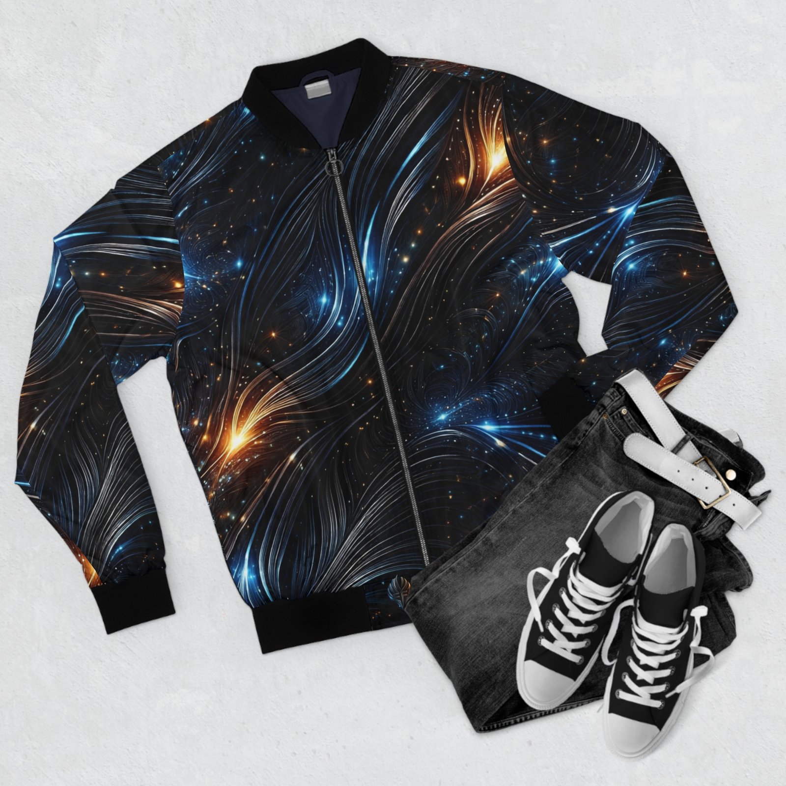 echoflame galaxy swirl bomber jacket echoflame galaxy swirl bomber jacket