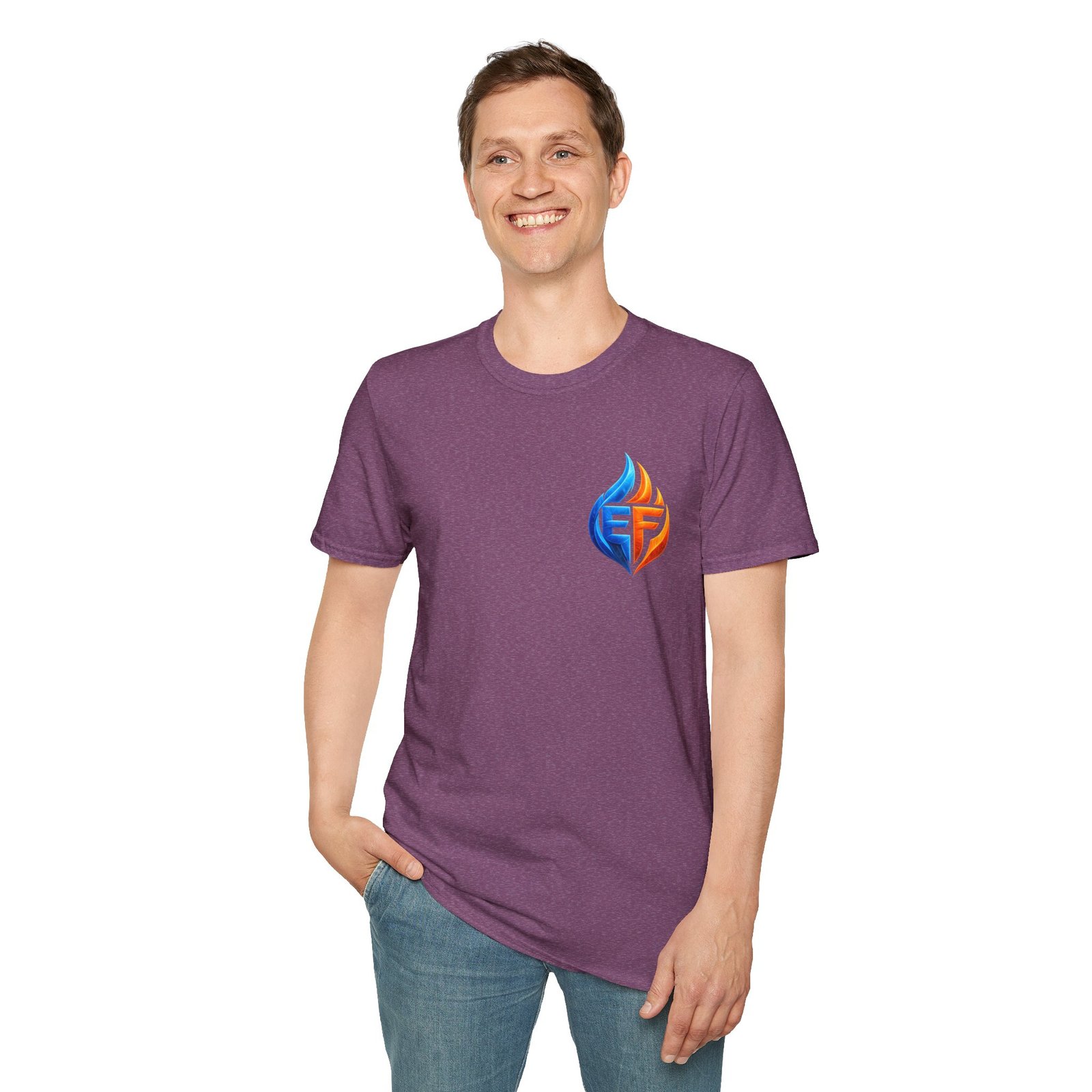 echo flame split fire & ice graphic t shirt echo flame split fire & ice graphic t shirt