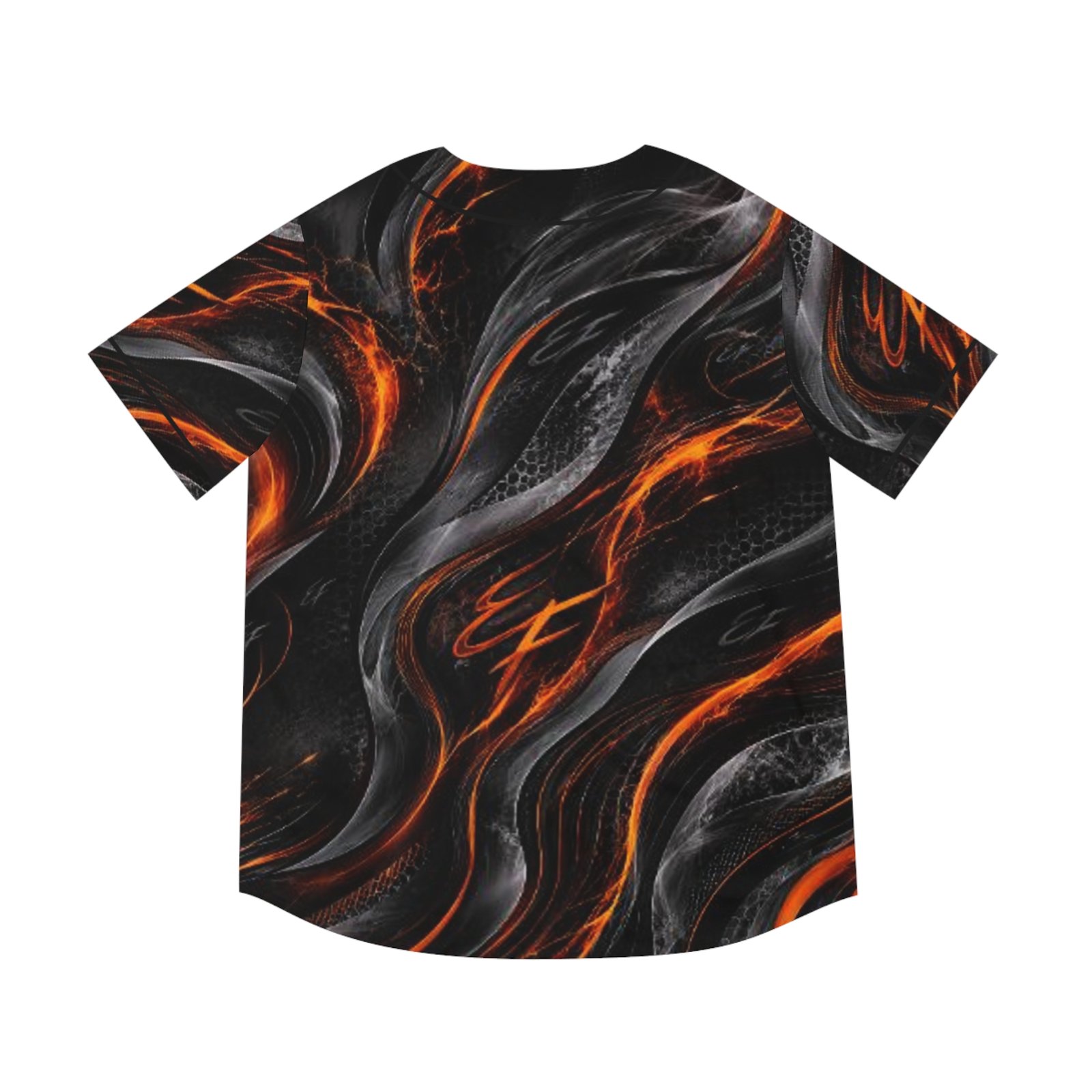 echoflame flaming wave baseball jersey — men's all over print echoflame flaming wave baseball jersey — men's all over print