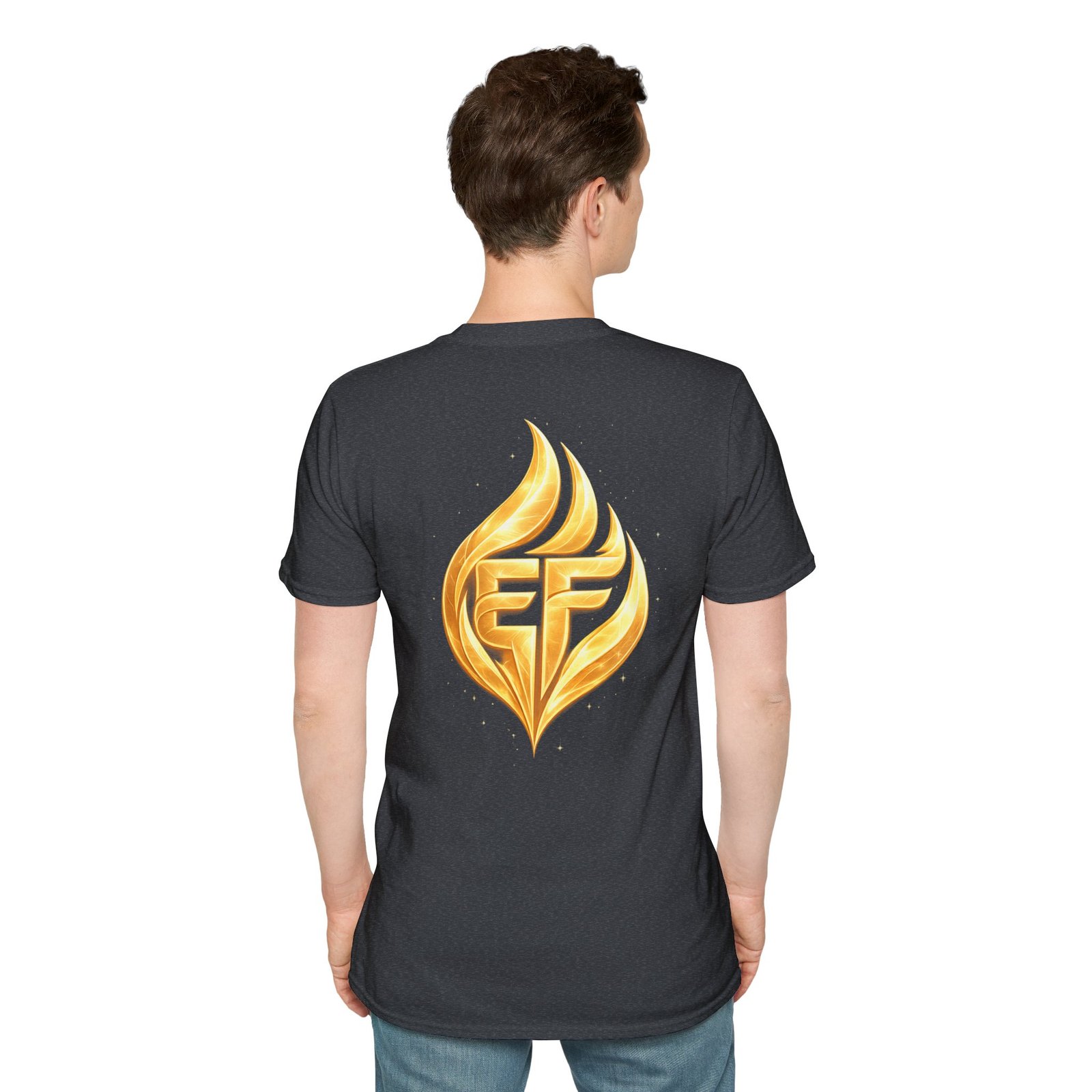 echoflame golden flame ef logo t shirt echoflame golden flame ef logo t shirt