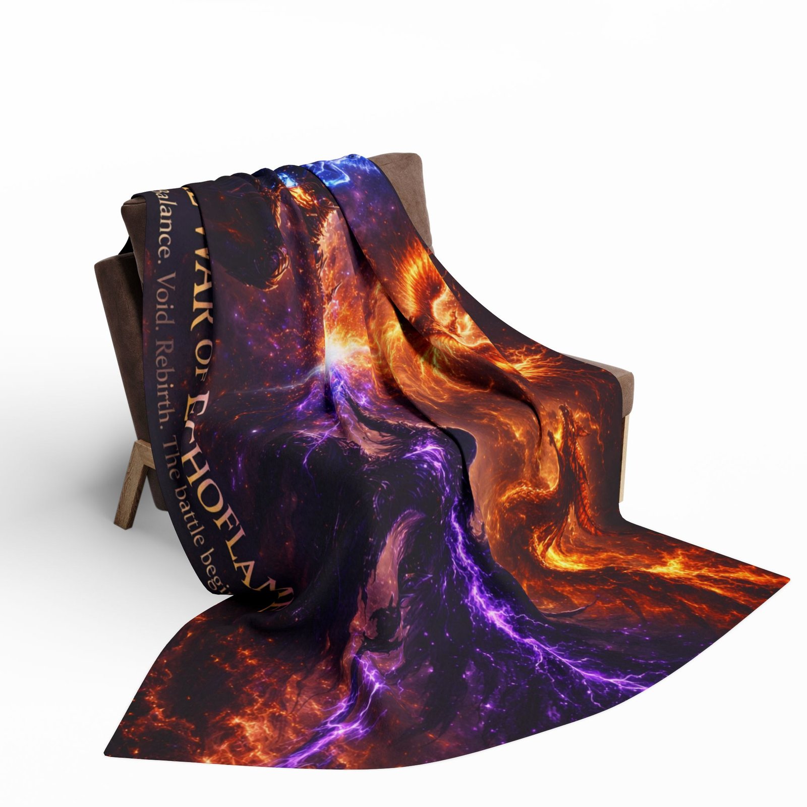 echoflame arctic fleece blanket — the war of echoflame fantasy throw (phoenix & mage battle) echoflame arctic fleece blanket — the war of echoflame fantasy throw (phoenix & mage battle)