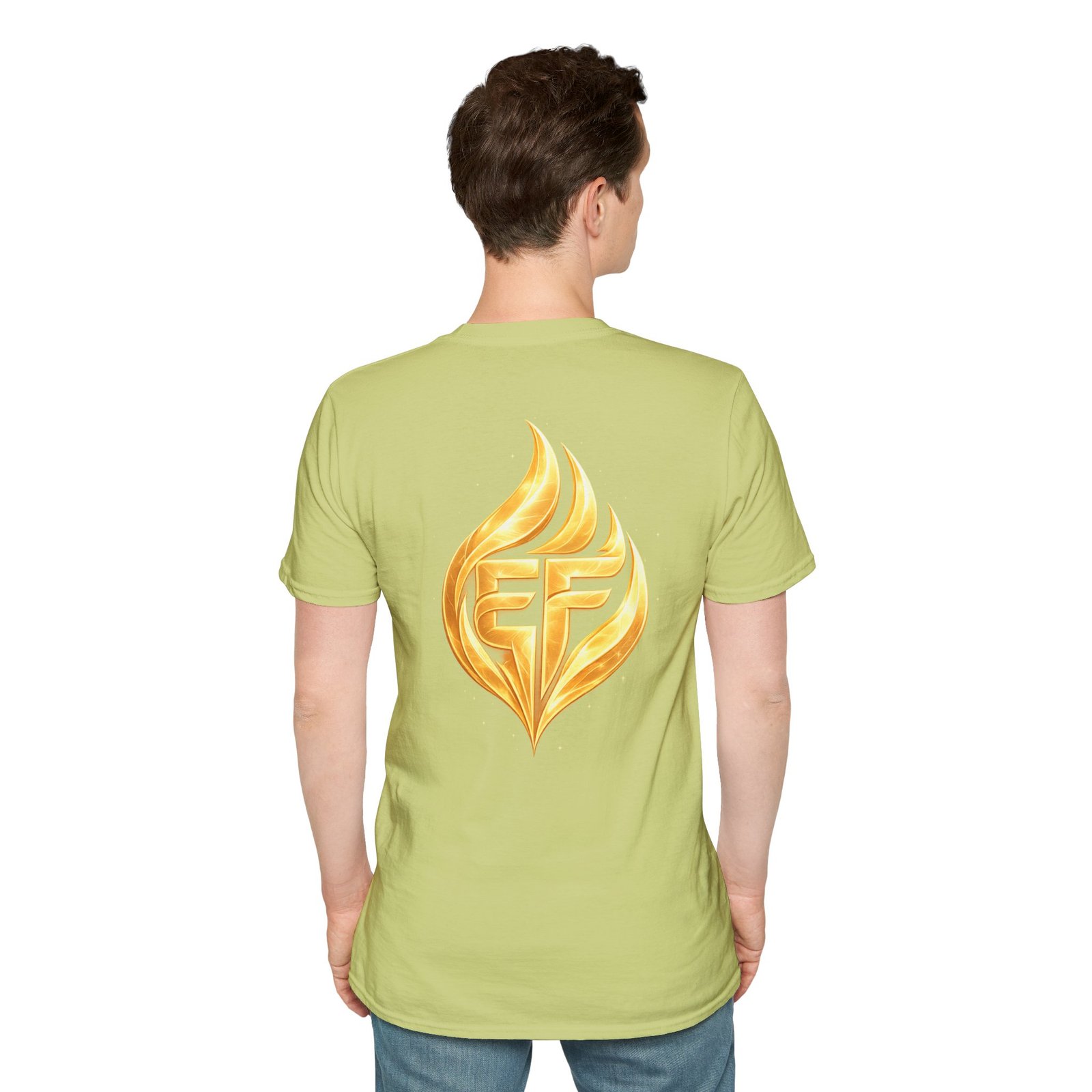 echoflame golden flame ef logo t shirt echoflame golden flame ef logo t shirt