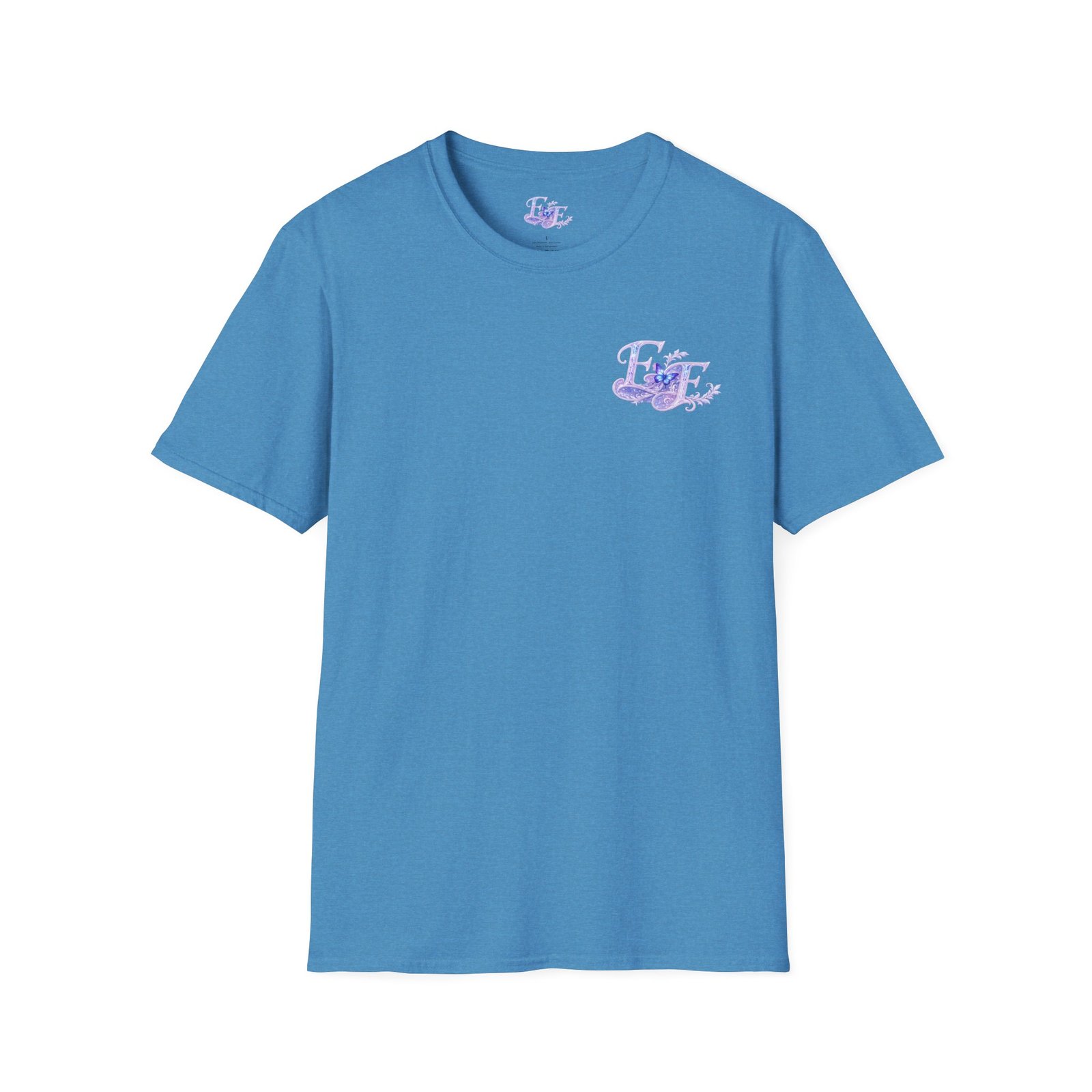 echoflame butterfly floral tee – lavender 'e&e' graphic t shirt echoflame butterfly floral tee – lavender 'e&e' graphic t shirt