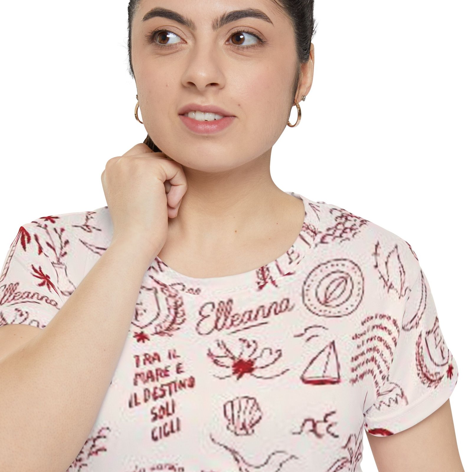 echoflame women's doodle beach tee – all over print tropical sketch shirt echoflame women's doodle beach tee – all over print tropical sketch shirt