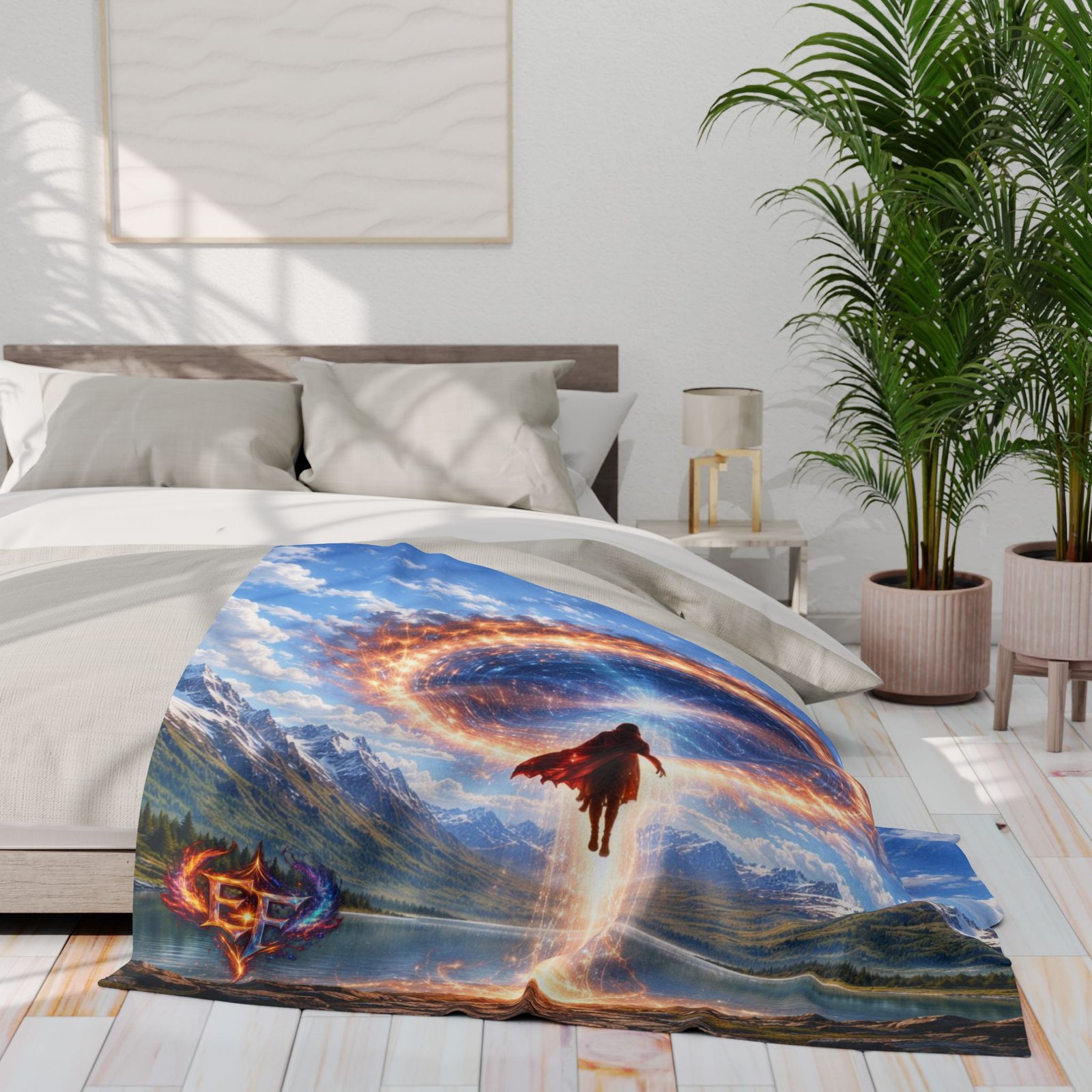 echoflame arctic fleece blanket — mystical portal superhero throw blanket echoflame arctic fleece blanket — mystical portal superhero throw blanket