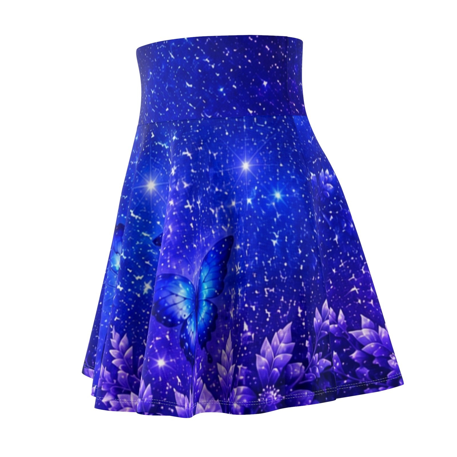 echoflame galaxy blue skater skirt — starry night cosmic print echoflame galaxy blue skater skirt — starry night cosmic print