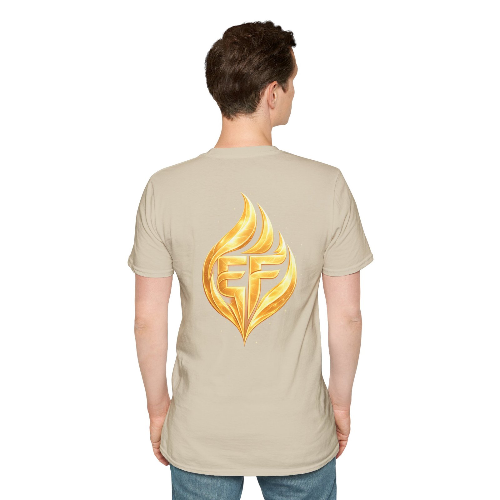 echoflame golden flame ef logo t shirt echoflame golden flame ef logo t shirt
