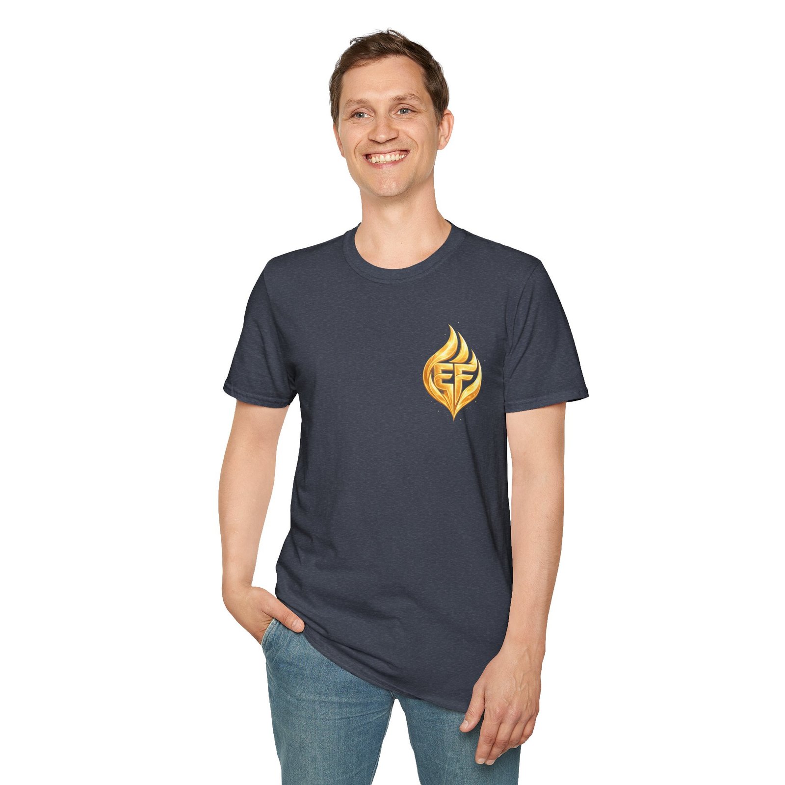 echoflame golden flame ef logo t shirt echoflame golden flame ef logo t shirt