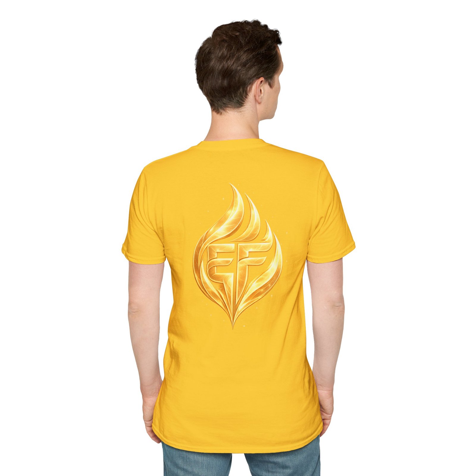 echoflame golden flame ef logo t shirt echoflame golden flame ef logo t shirt