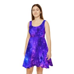 echoflame galaxy butterfly skater dress