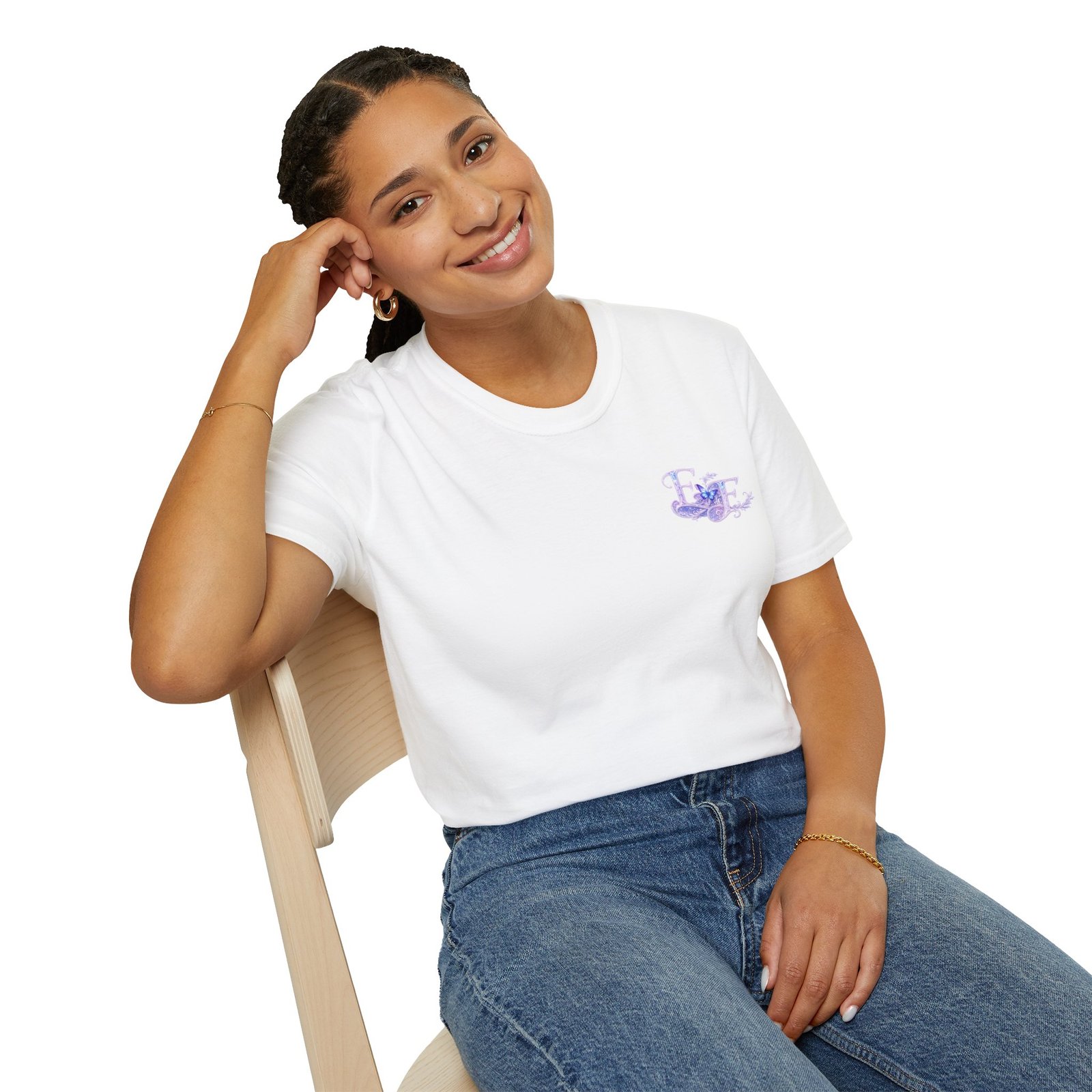 echoflame butterfly floral tee – lavender 'e&e' graphic t shirt echoflame butterfly floral tee – lavender 'e&e' graphic t shirt
