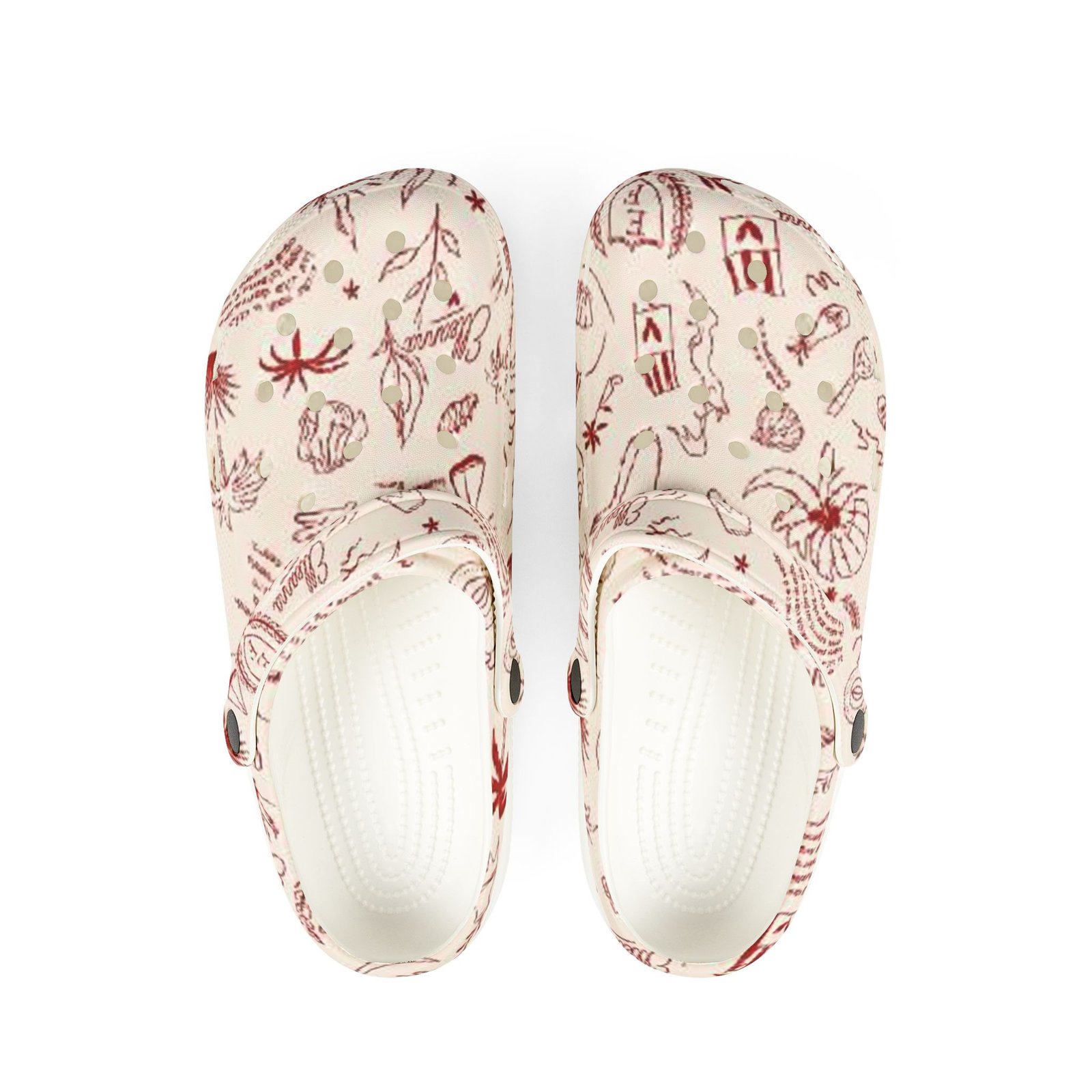 echoflame beach sketch eva foam clogs — printed summer garden pattern echoflame beach sketch eva foam clogs — printed summer garden pattern