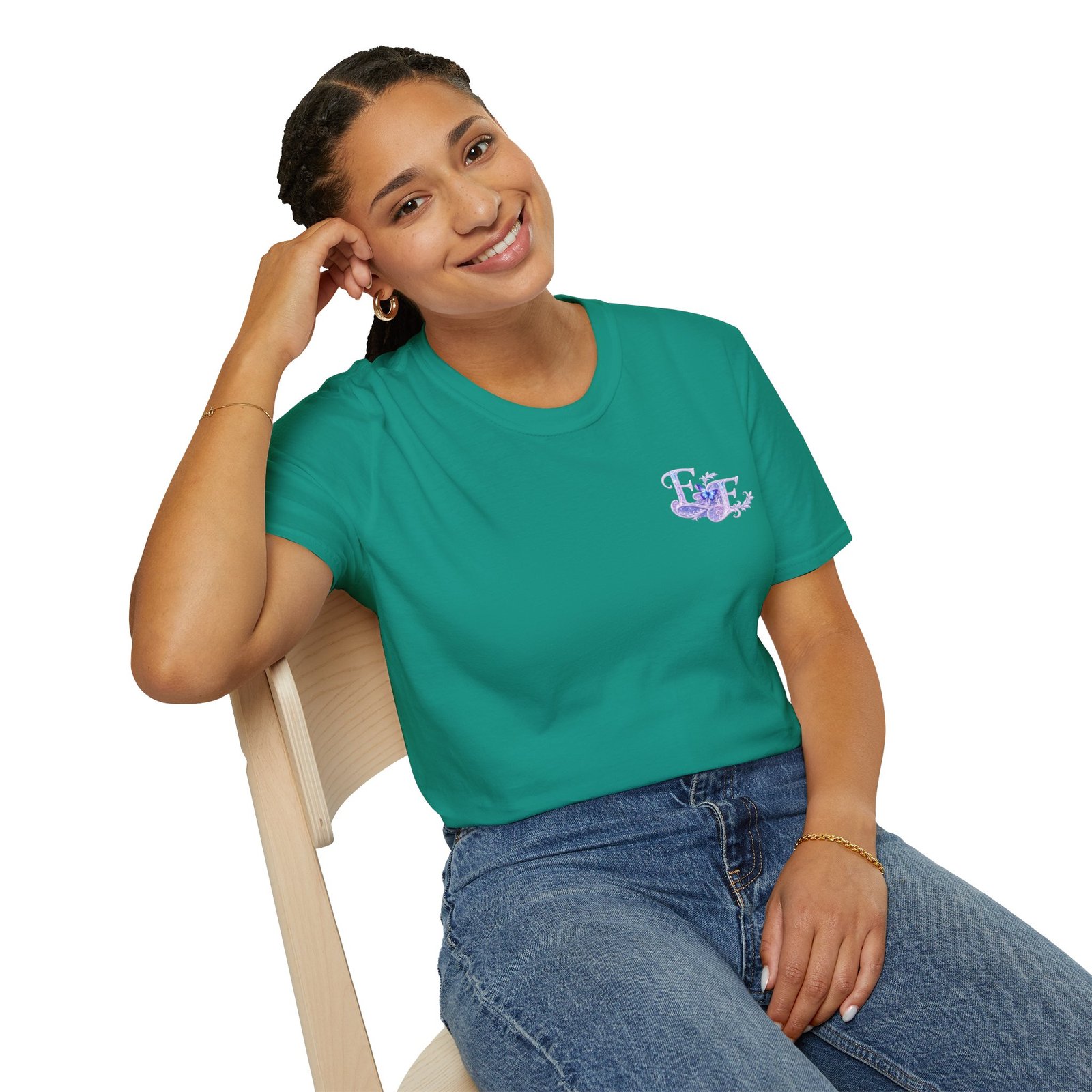 echoflame butterfly floral tee – lavender 'e&e' graphic t shirt echoflame butterfly floral tee – lavender 'e&e' graphic t shirt