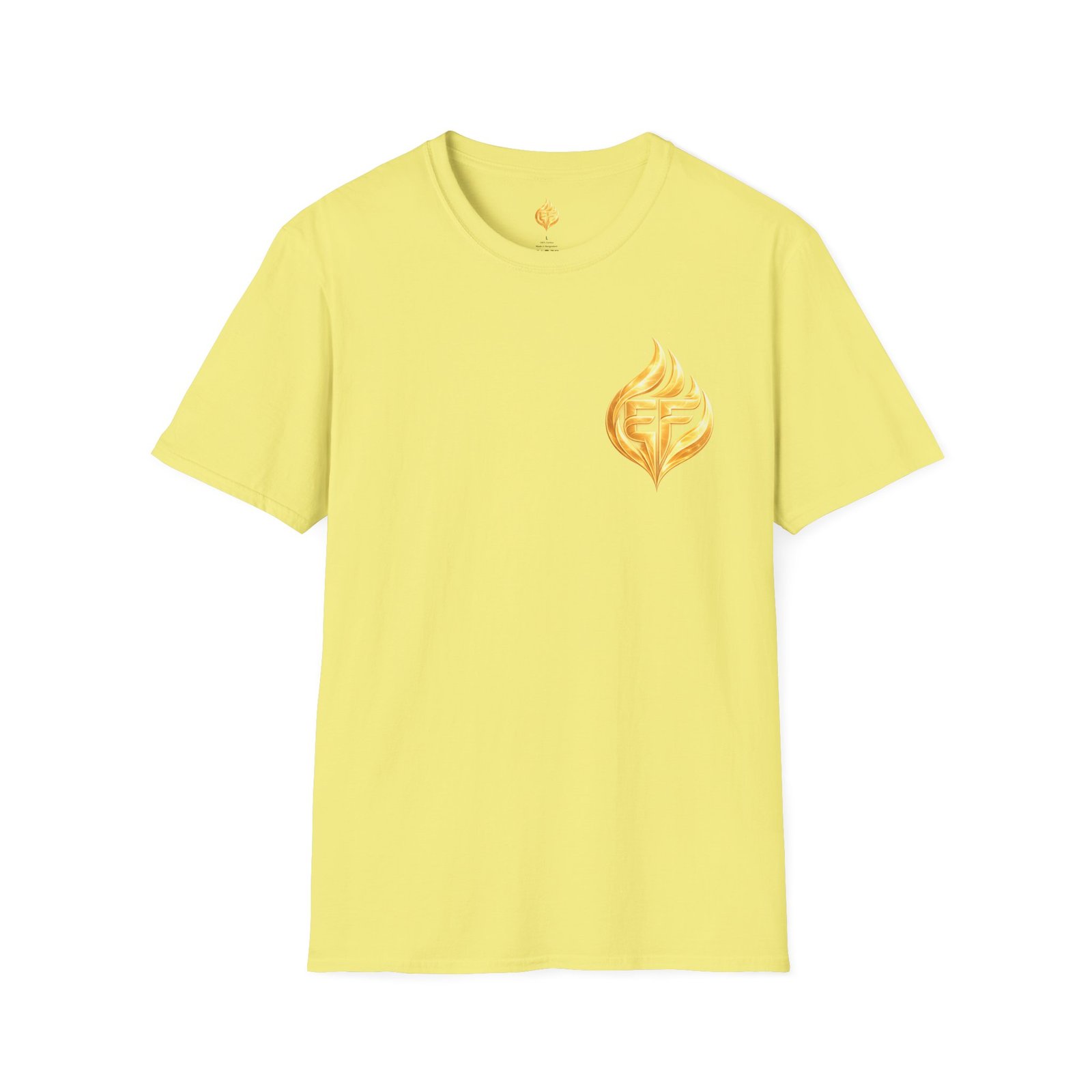 echoflame golden flame ef logo t shirt echoflame golden flame ef logo t shirt