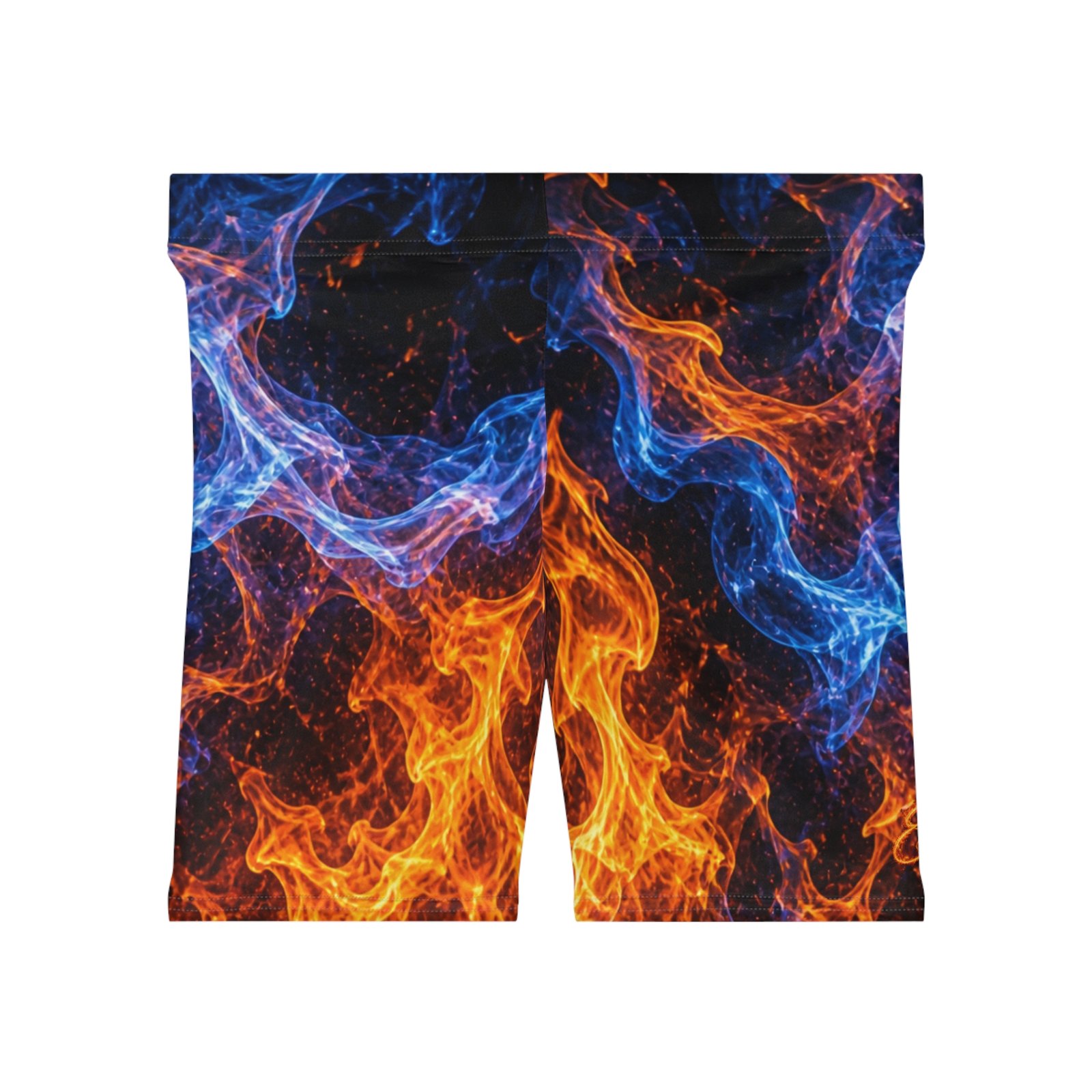 echoflame fire & ice flame print women's biker shorts echoflame fire & ice flame print women's biker shorts