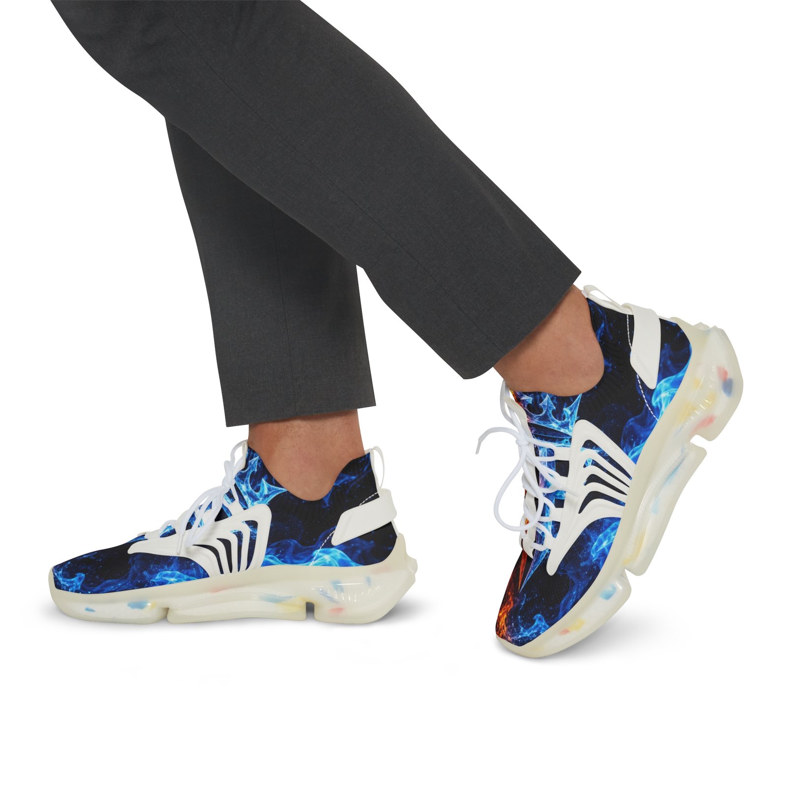 echoflame men's flame mesh sneakers — breathable athletic shoes with fire & ice design echoflame men's flame mesh sneakers — breathable athletic shoes with fire & ice design