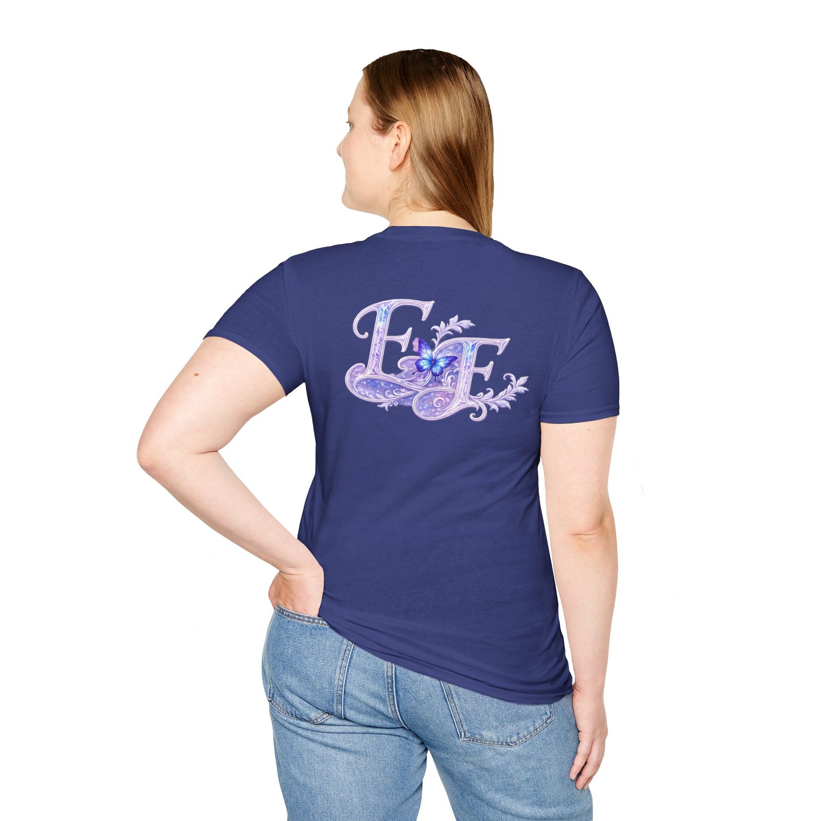 echoflame butterfly floral tee – lavender 'e&e' graphic t shirt echoflame butterfly floral tee – lavender 'e&e' graphic t shirt