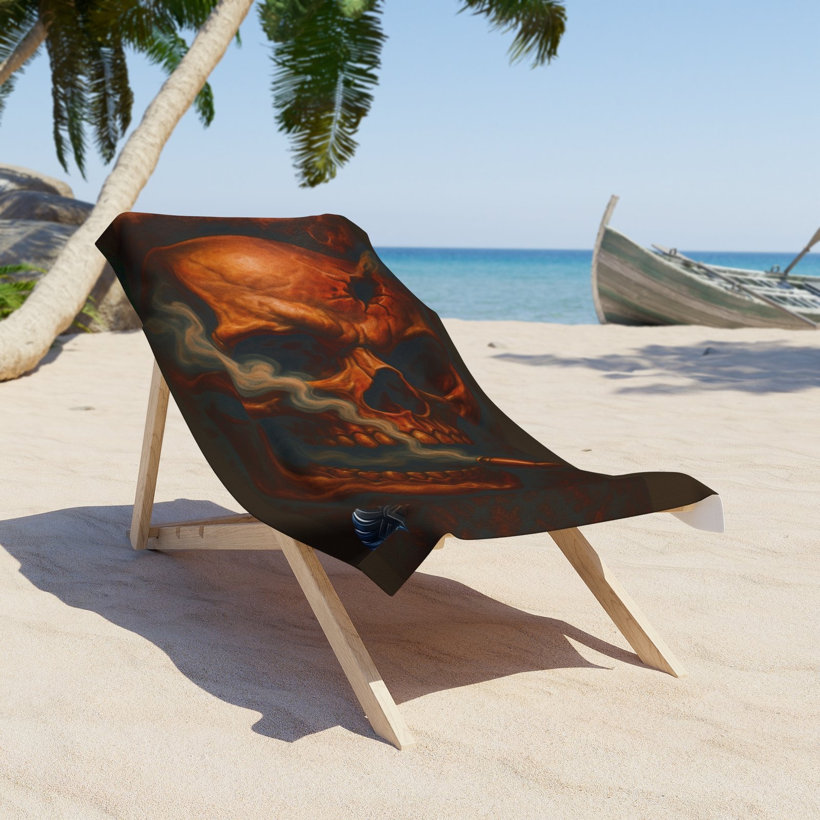 echoflame skull smoke beach towel – dark gothic skull design for beach, pool & gift echoflame skull smoke beach towel – dark gothic skull design for beach, pool & gift