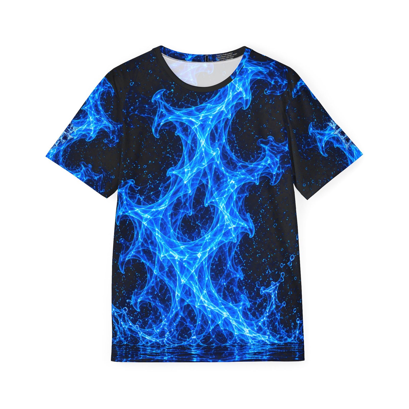 echoflame blue flame athletic jersey — men's all over print performance tee echoflame blue flame athletic jersey — men's all over print performance tee