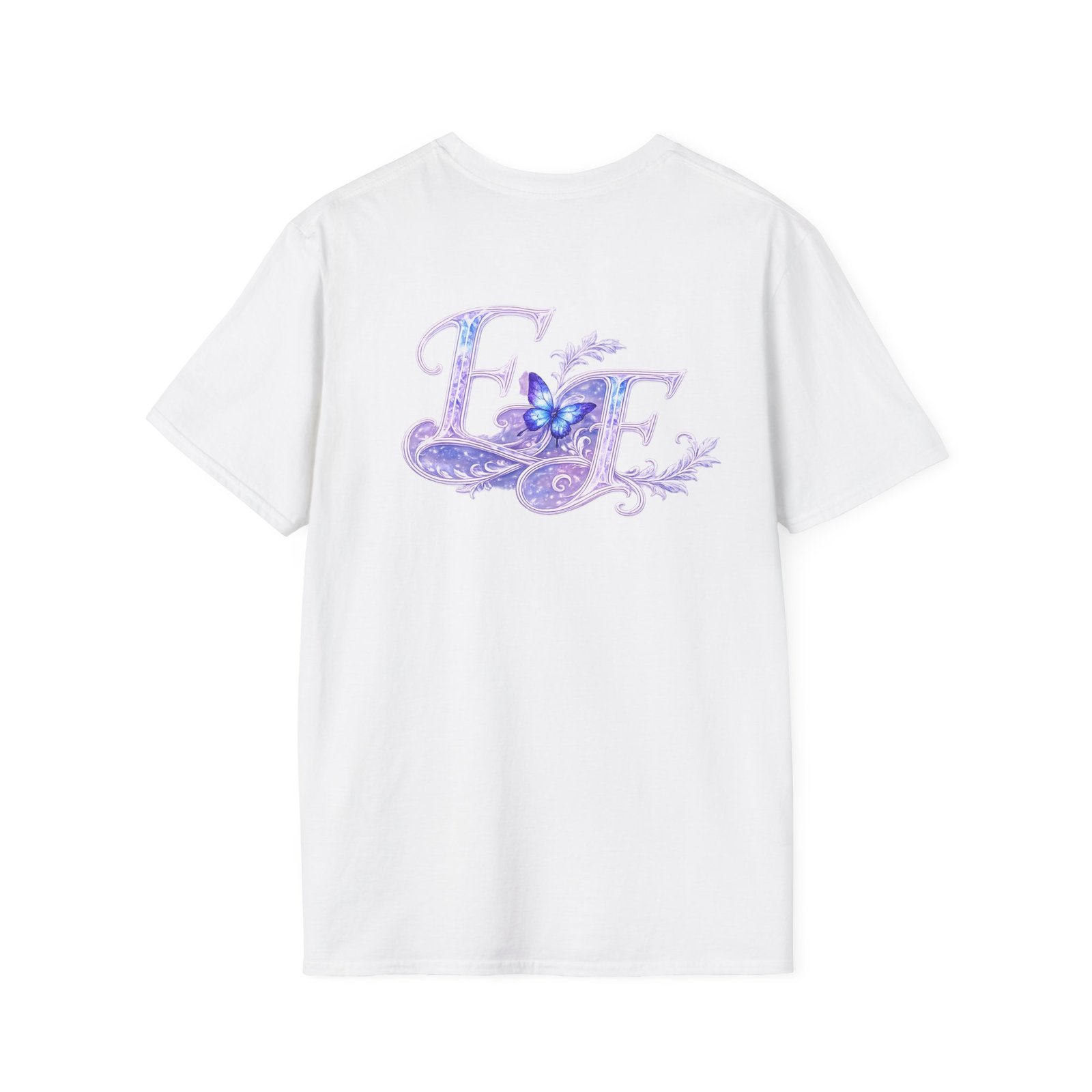 echoflame butterfly floral tee – lavender 'e&e' graphic t shirt echoflame butterfly floral tee – lavender 'e&e' graphic t shirt