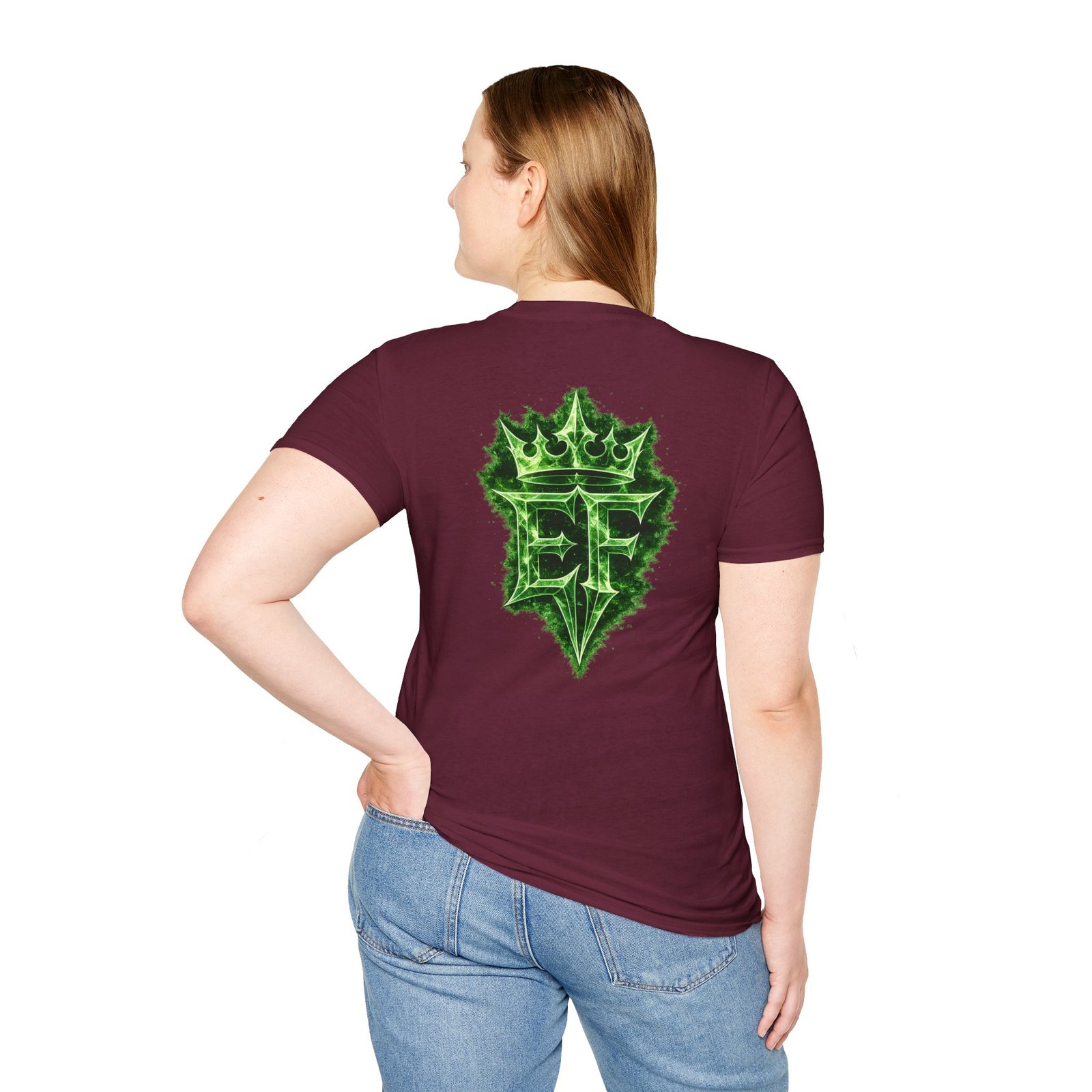 echoflame t shirt — emerald flame crown logo tee echoflame t shirt — emerald flame crown logo tee
