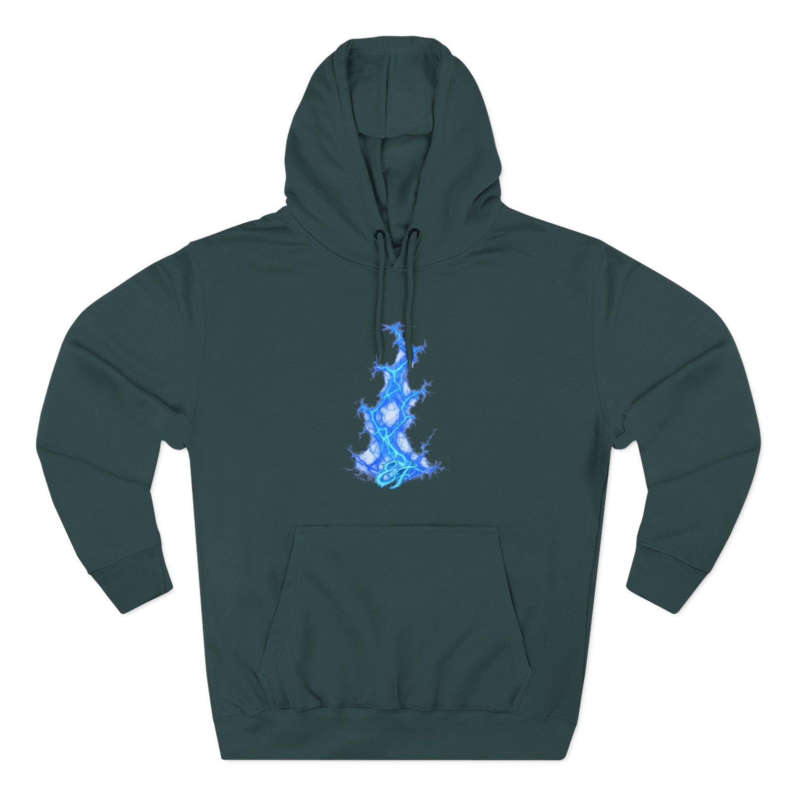 echoflame blue flame tree hoodie — ethereal lightning graphic fleece pullover echoflame blue flame tree hoodie — ethereal lightning graphic fleece pullover