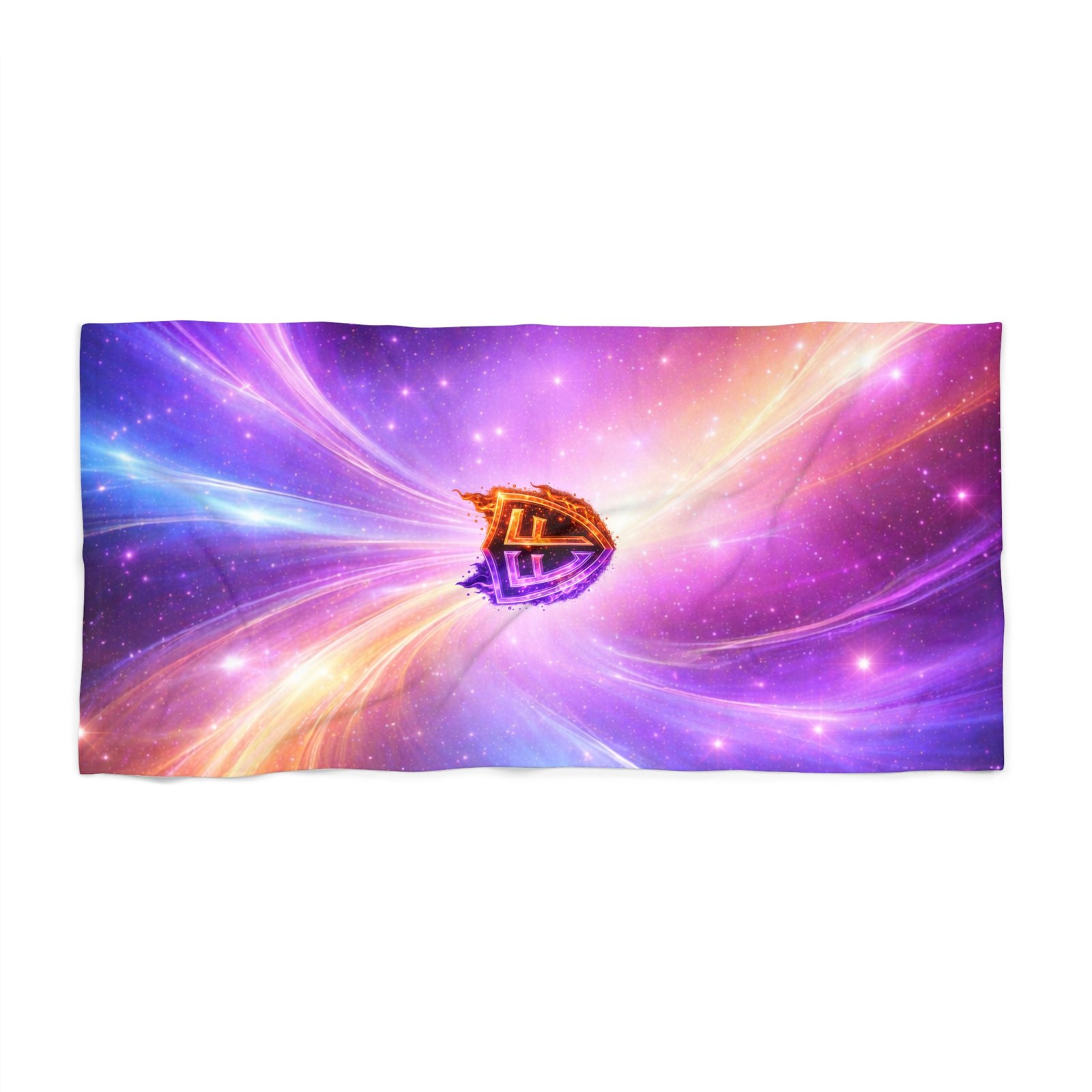 echoflame galaxy wave beach towel — vibrant purple cosmic surf design echoflame galaxy wave beach towel — vibrant purple cosmic surf design