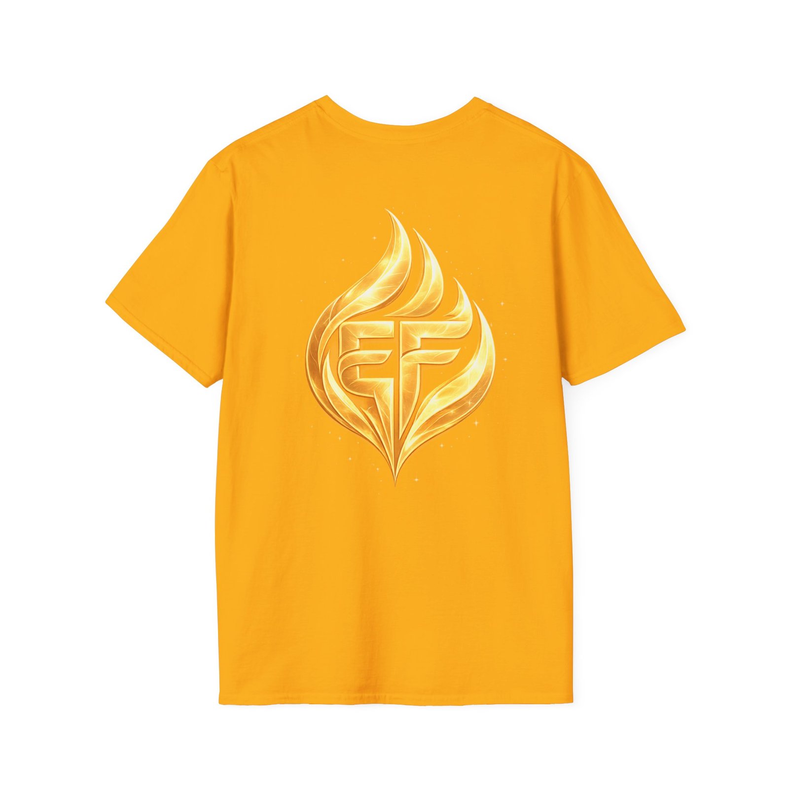 echoflame golden flame ef logo t shirt echoflame golden flame ef logo t shirt