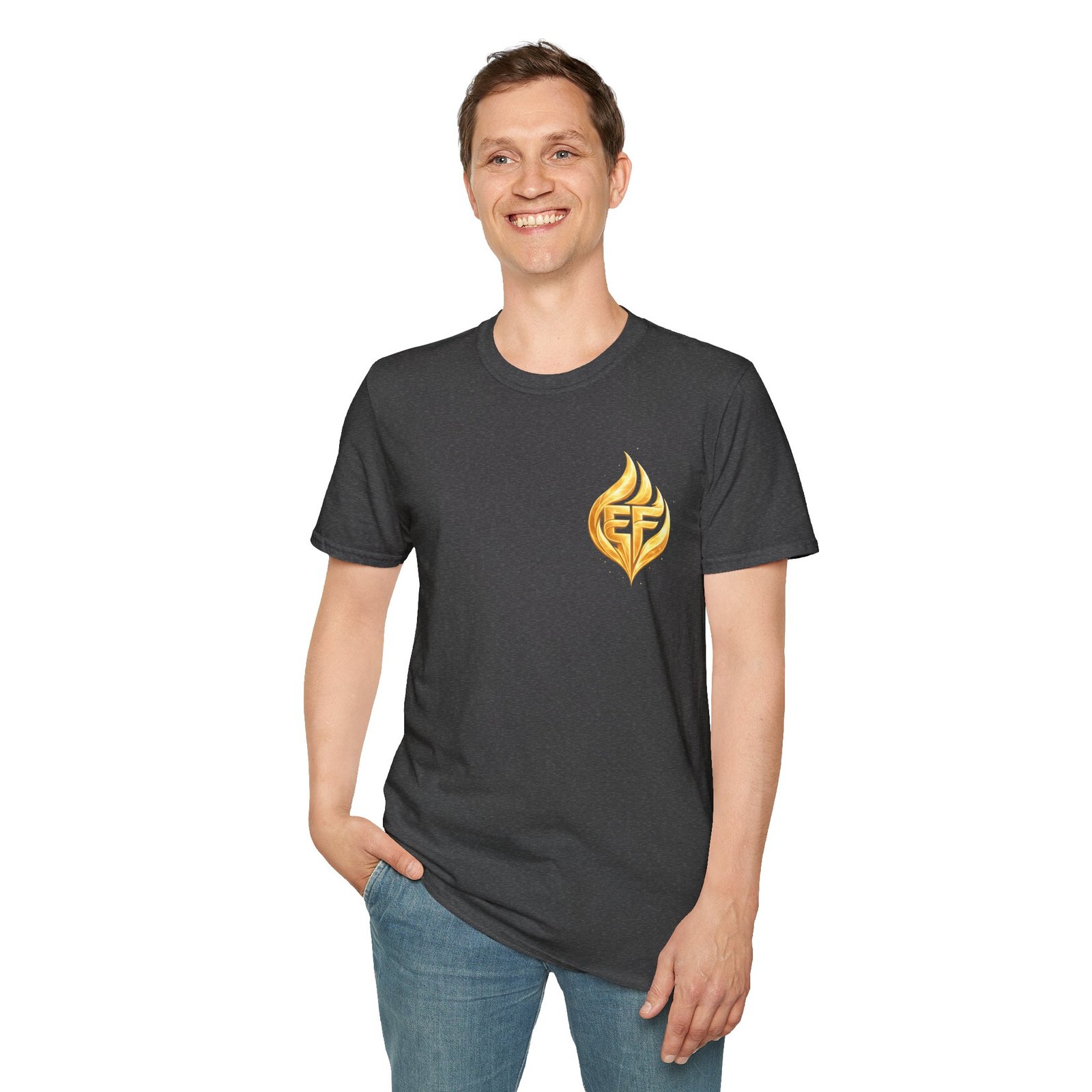echoflame golden flame ef logo t shirt echoflame golden flame ef logo t shirt