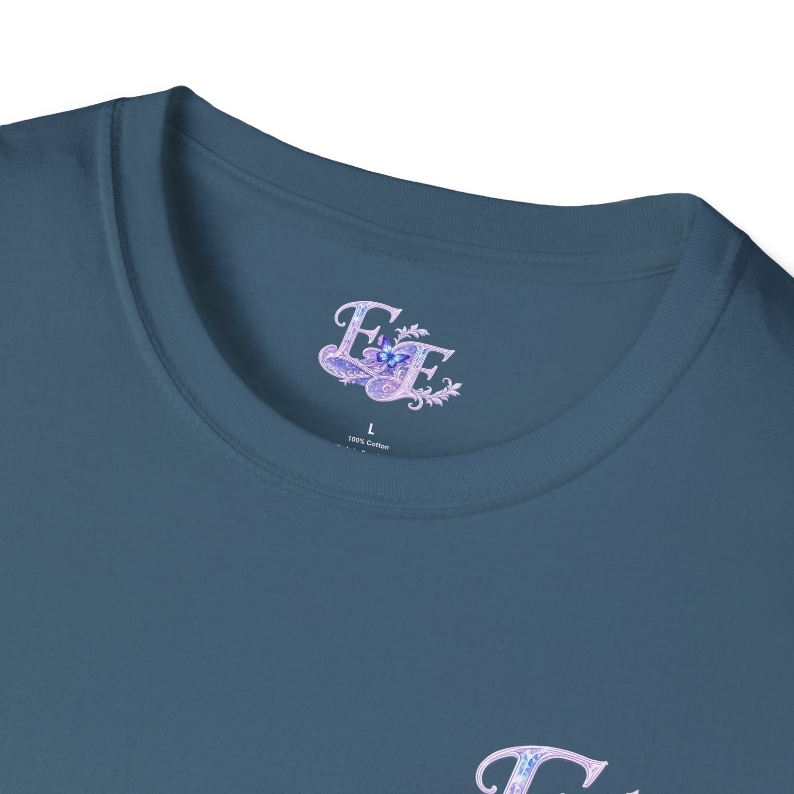 echoflame butterfly floral tee – lavender 'e&e' graphic t shirt echoflame butterfly floral tee – lavender 'e&e' graphic t shirt