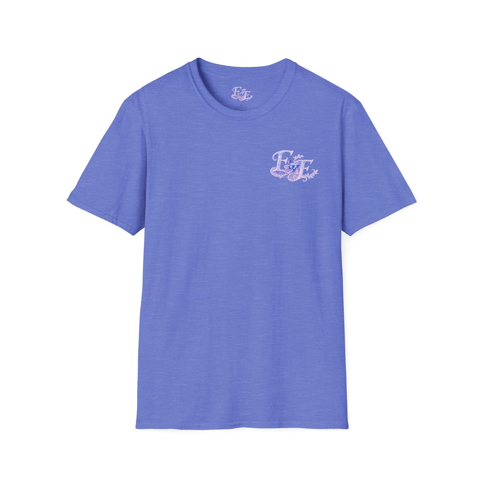 echoflame butterfly floral tee – lavender 'e&e' graphic t shirt echoflame butterfly floral tee – lavender 'e&e' graphic t shirt