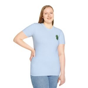 echoflame green flame crest t shirt — ef crown logo tee