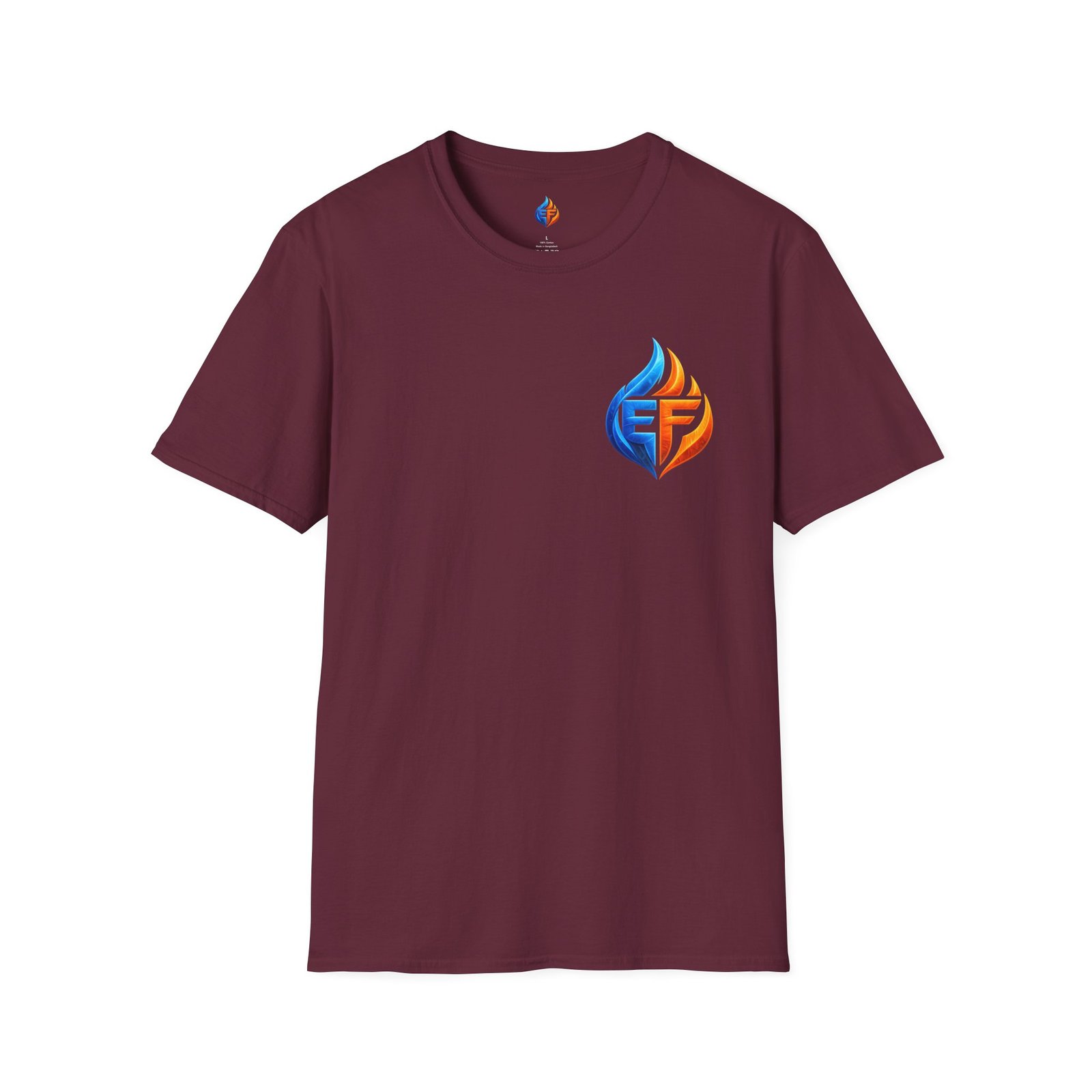echo flame split fire & ice graphic t shirt echo flame split fire & ice graphic t shirt