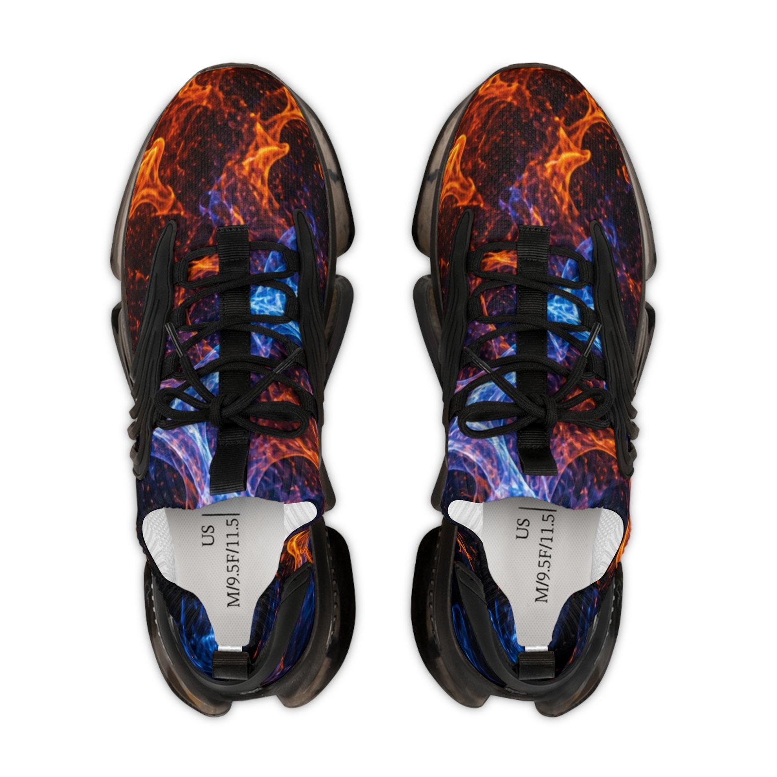 echoflame men's firestorm mesh sneakers — bold flame athletic shoes echoflame men's firestorm mesh sneakers — bold flame athletic shoes