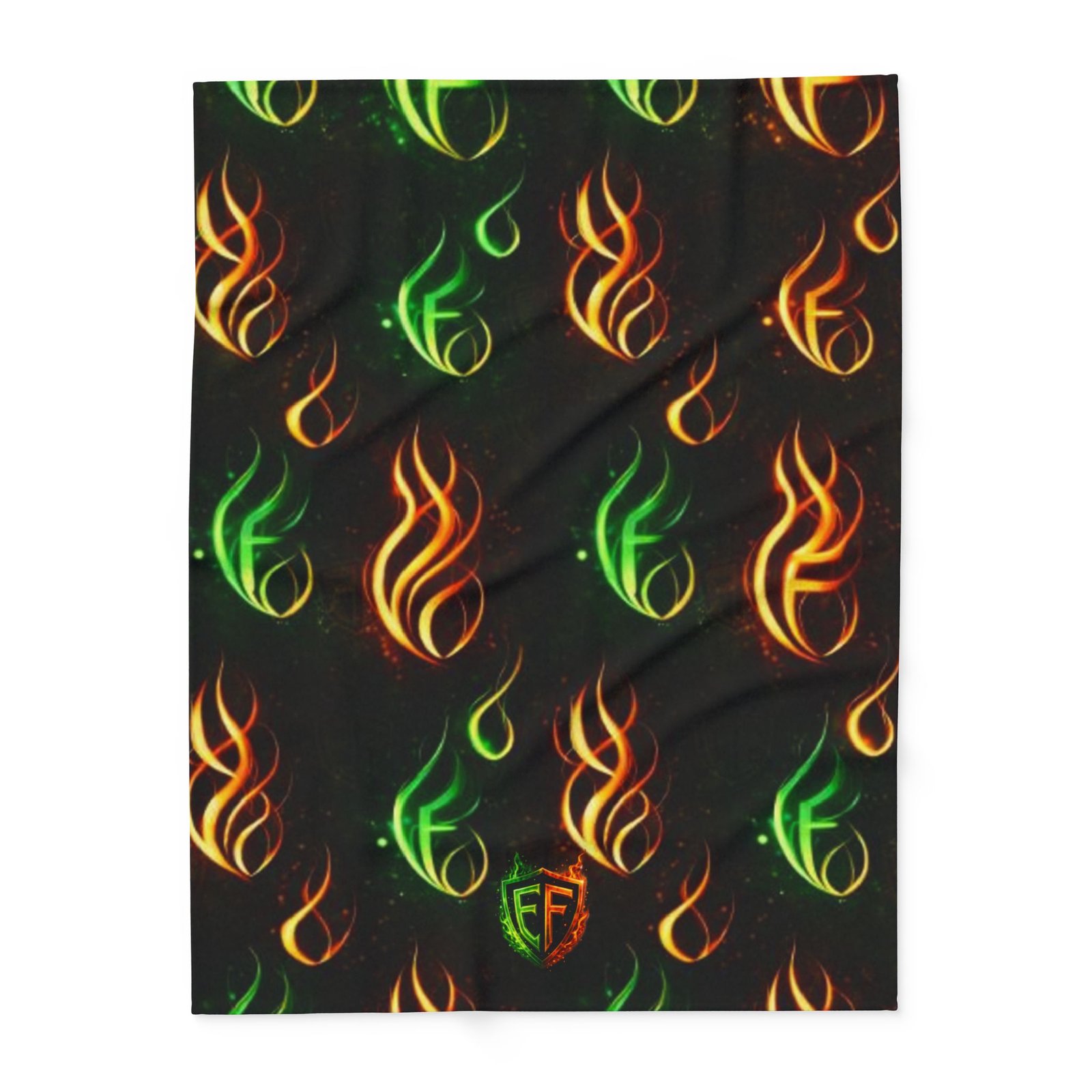echoflame arctic fleece blanket — neon flame pattern throw blanket for cozy home & gift echoflame arctic fleece blanket — neon flame pattern throw blanket for cozy home & gift