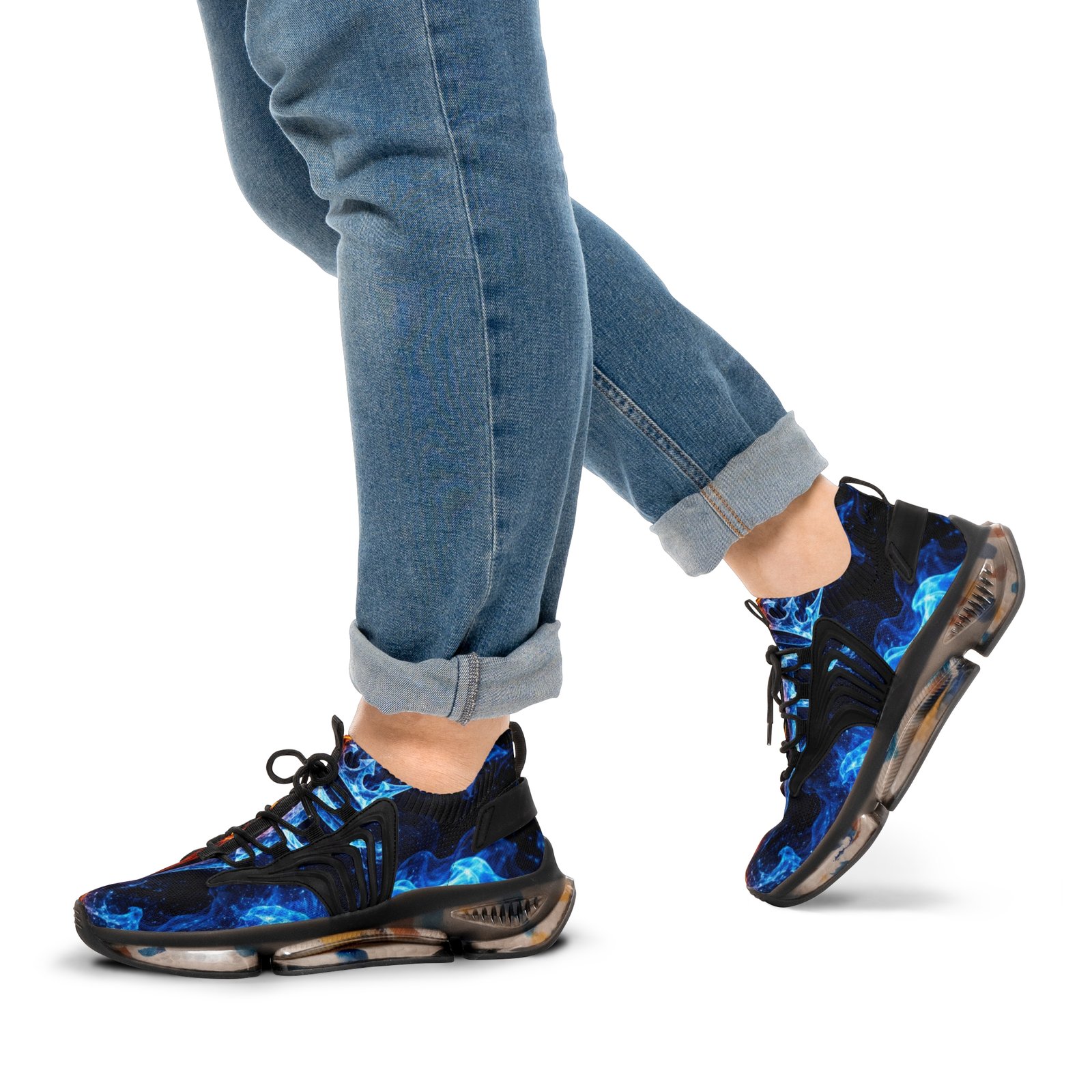 echoflame men's flame mesh sneakers — breathable athletic shoes with fire & ice design echoflame men's flame mesh sneakers — breathable athletic shoes with fire & ice design