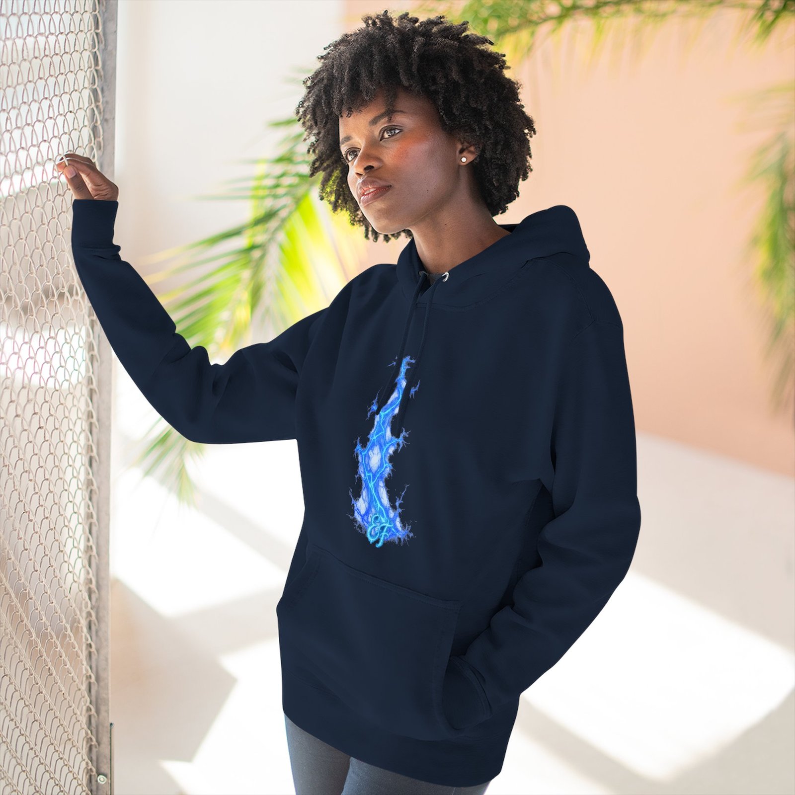 echoflame blue flame tree hoodie — ethereal lightning graphic fleece pullover echoflame blue flame tree hoodie — ethereal lightning graphic fleece pullover