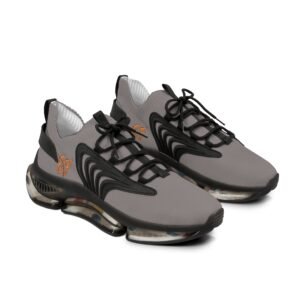 echoflame men's mesh sneakers — lightweight grey athletic shoes with cushioned speckled sole