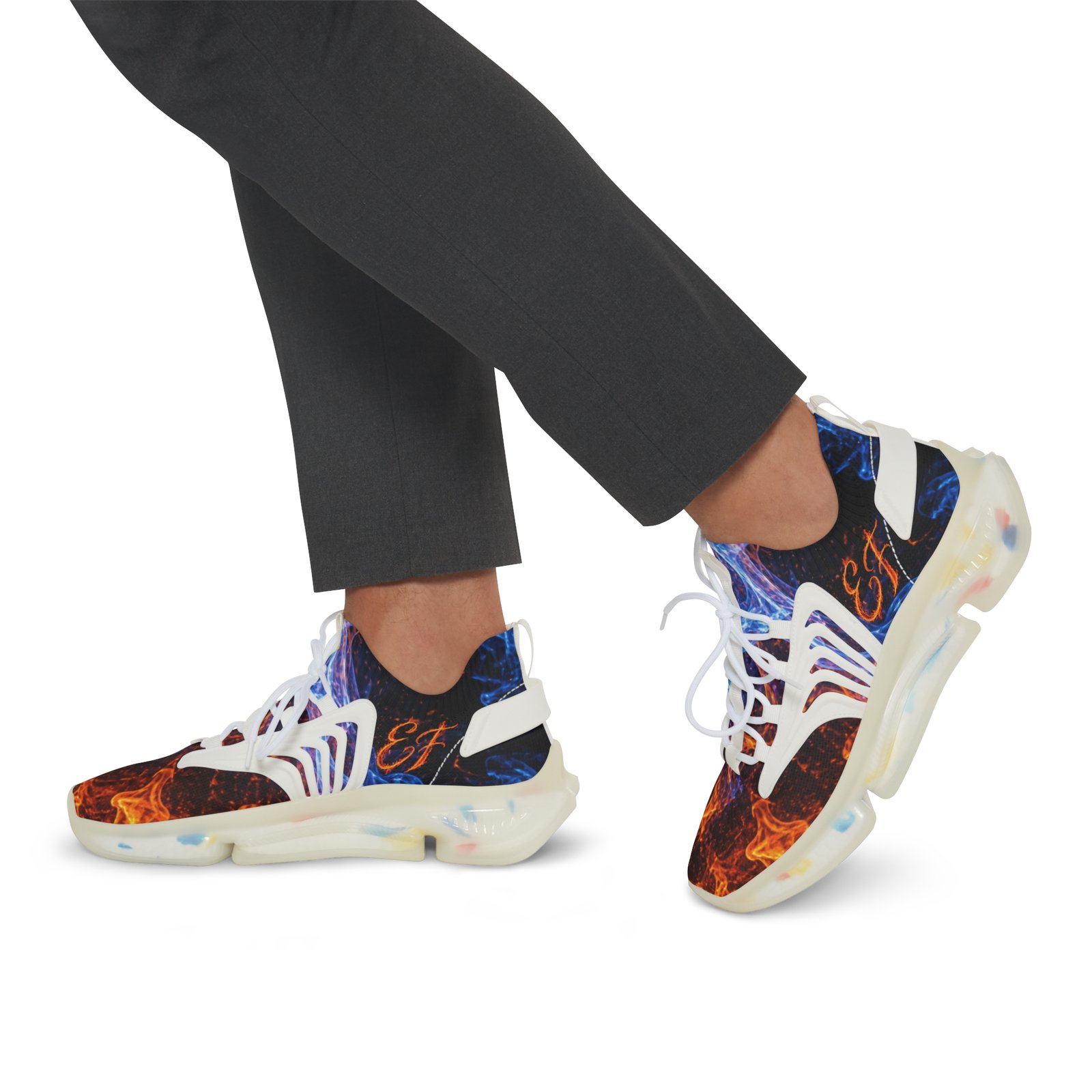 echoflame men's firestorm mesh sneakers — bold flame athletic shoes echoflame men's firestorm mesh sneakers — bold flame athletic shoes