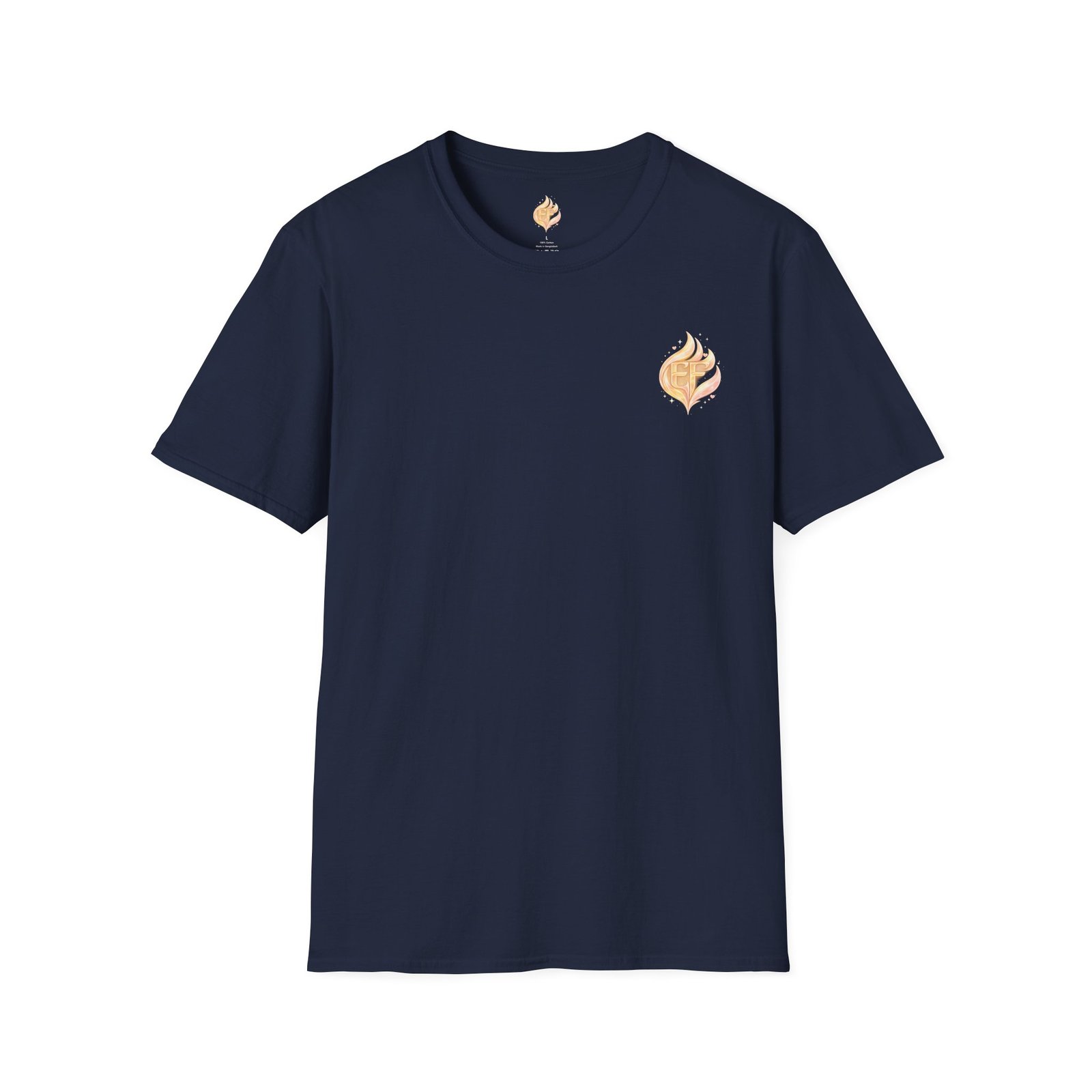 echoflame flame crest graphic t shirt — gold ember logo tee echoflame flame crest graphic t shirt — gold ember logo tee