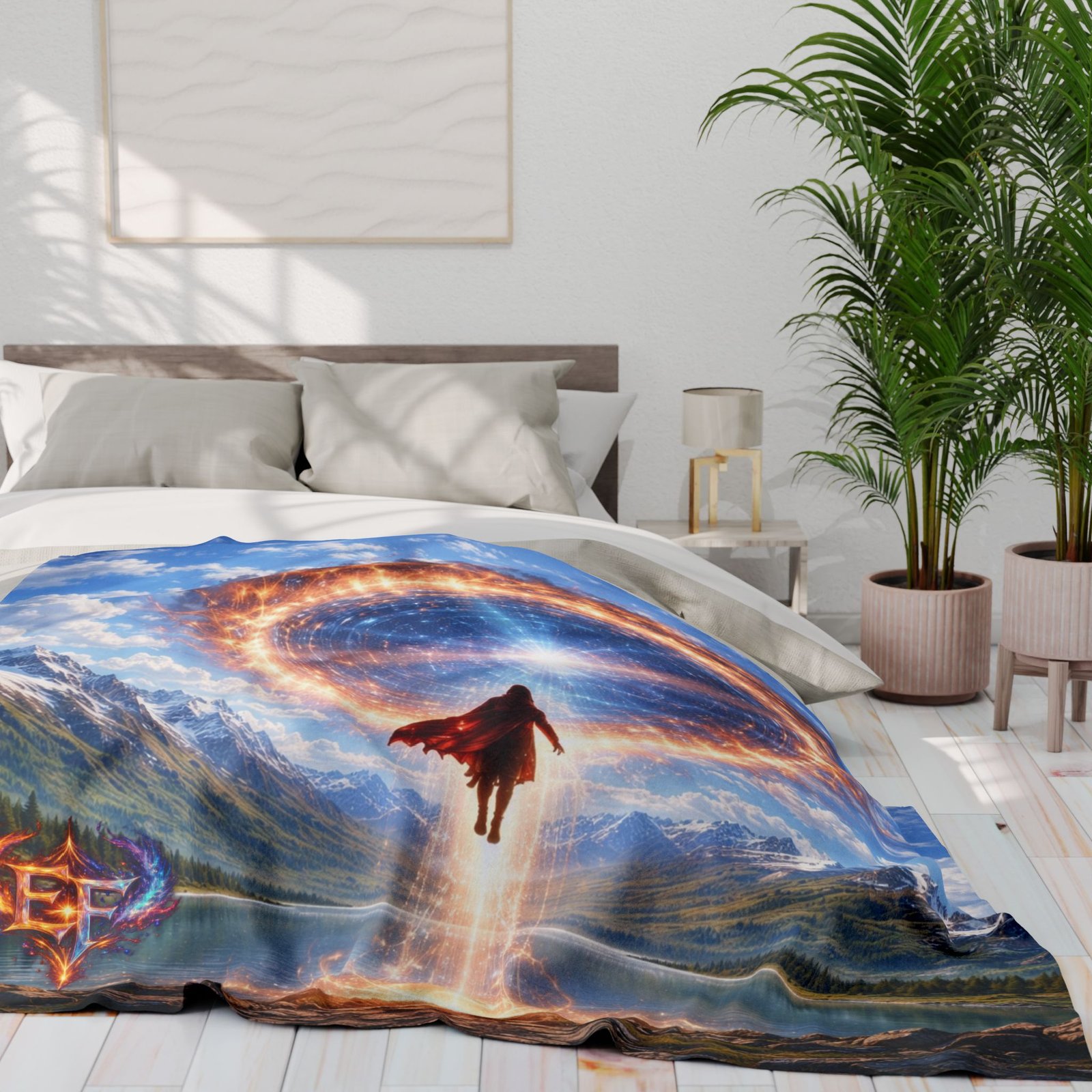echoflame arctic fleece blanket — mystical portal superhero throw blanket echoflame arctic fleece blanket — mystical portal superhero throw blanket