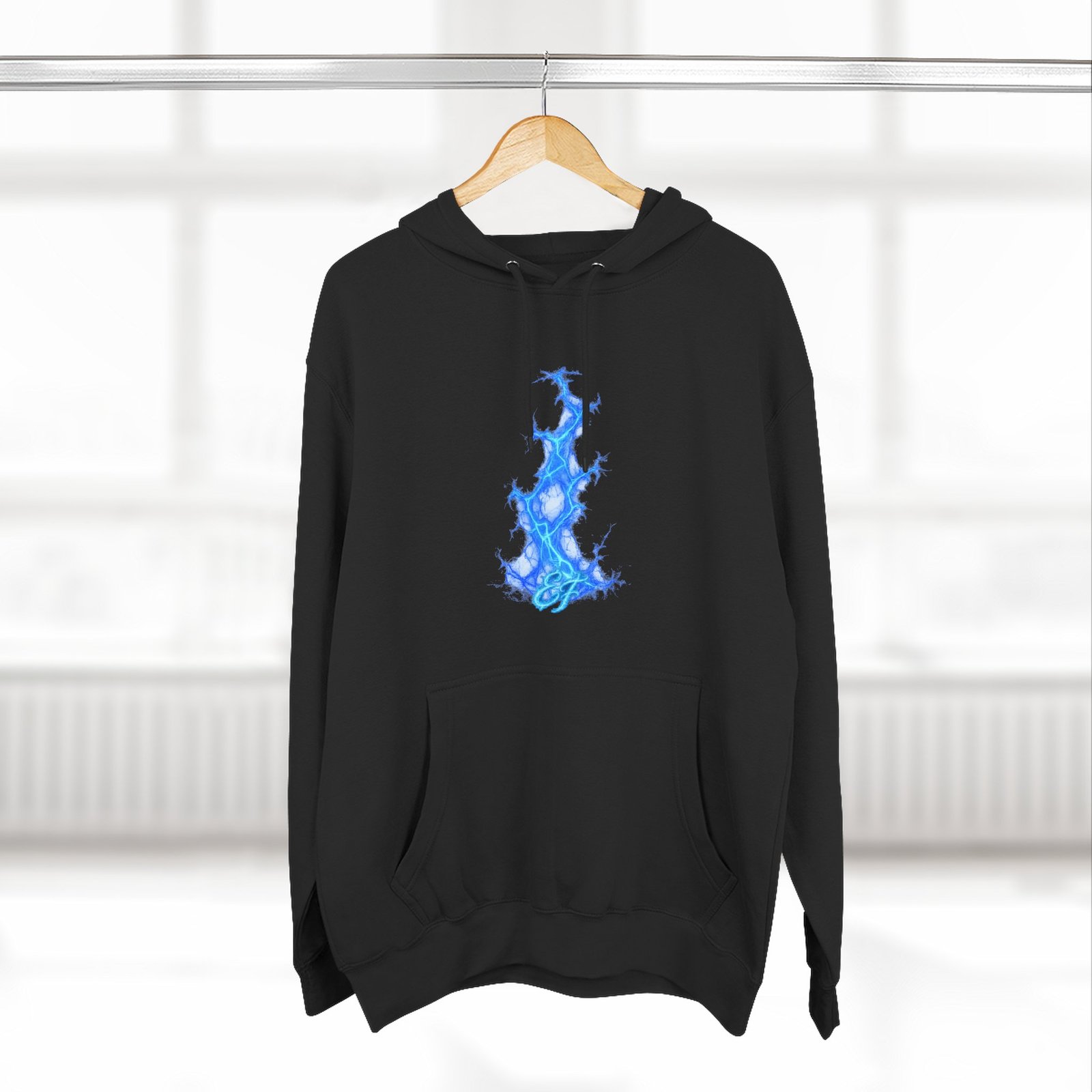 echoflame blue flame tree hoodie — ethereal lightning graphic fleece pullover echoflame blue flame tree hoodie — ethereal lightning graphic fleece pullover