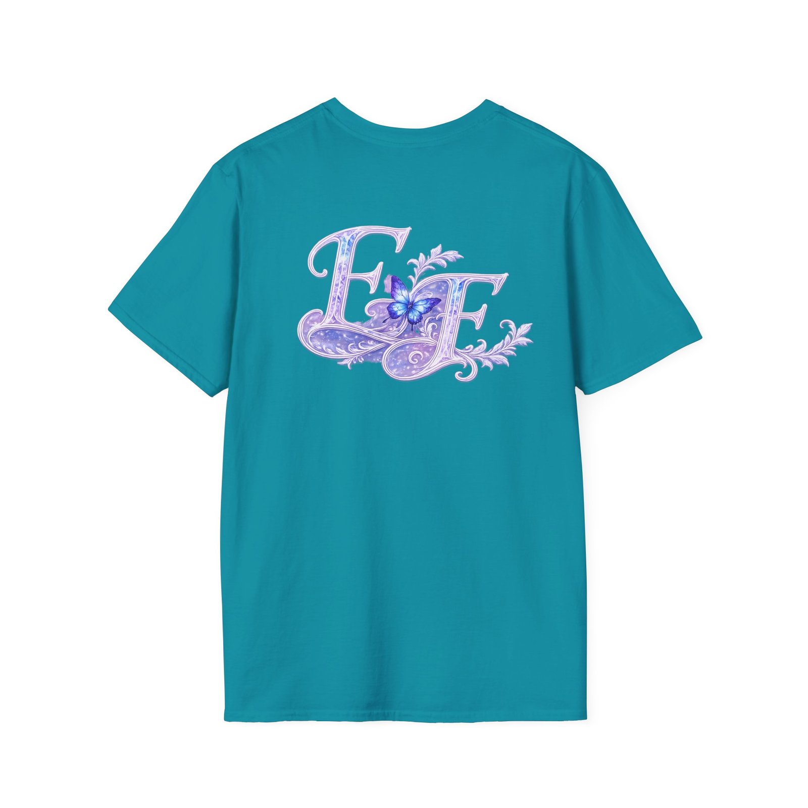 echoflame butterfly floral tee – lavender 'e&e' graphic t shirt echoflame butterfly floral tee – lavender 'e&e' graphic t shirt