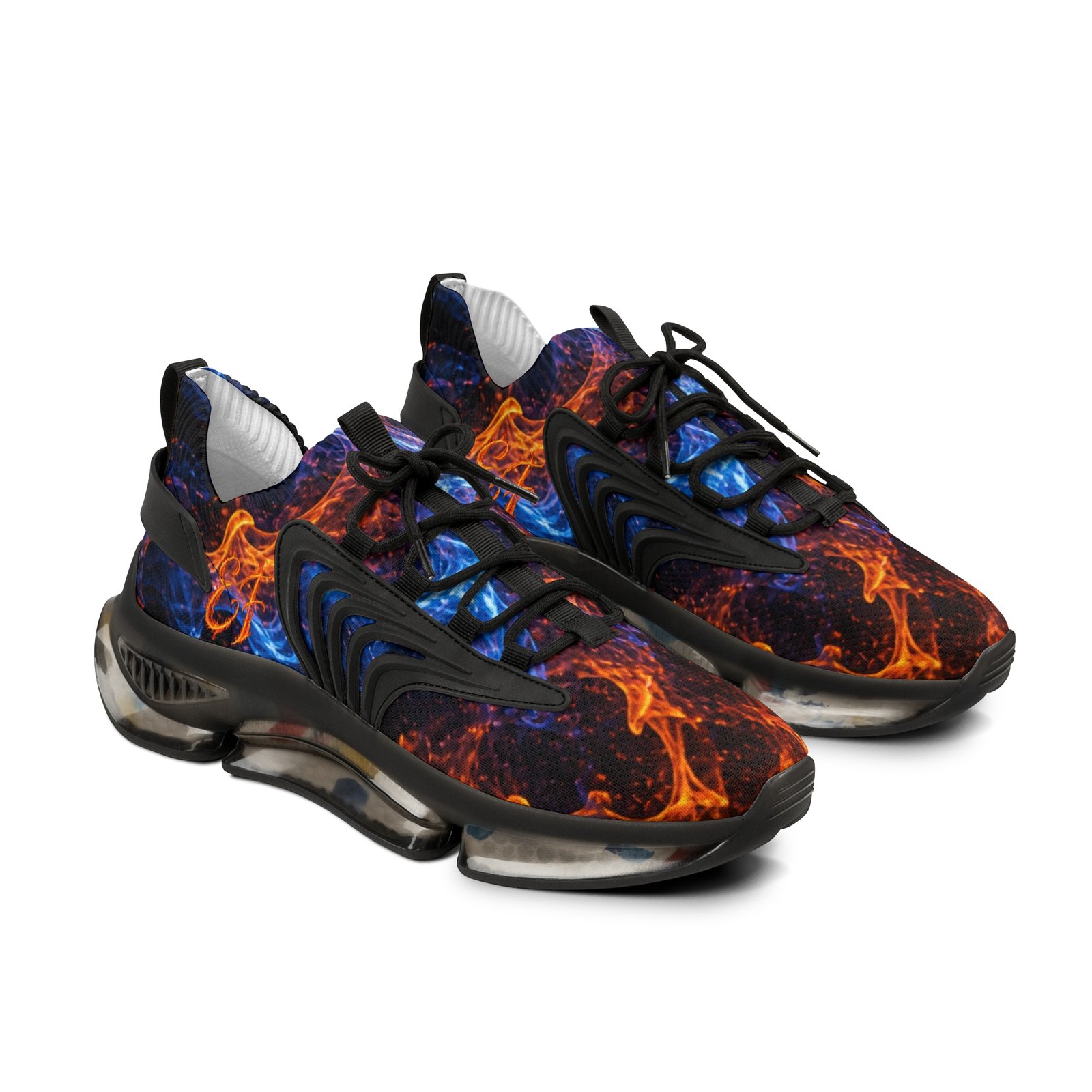 echoflame men's firestorm mesh sneakers — bold flame athletic shoes echoflame men's firestorm mesh sneakers — bold flame athletic shoes