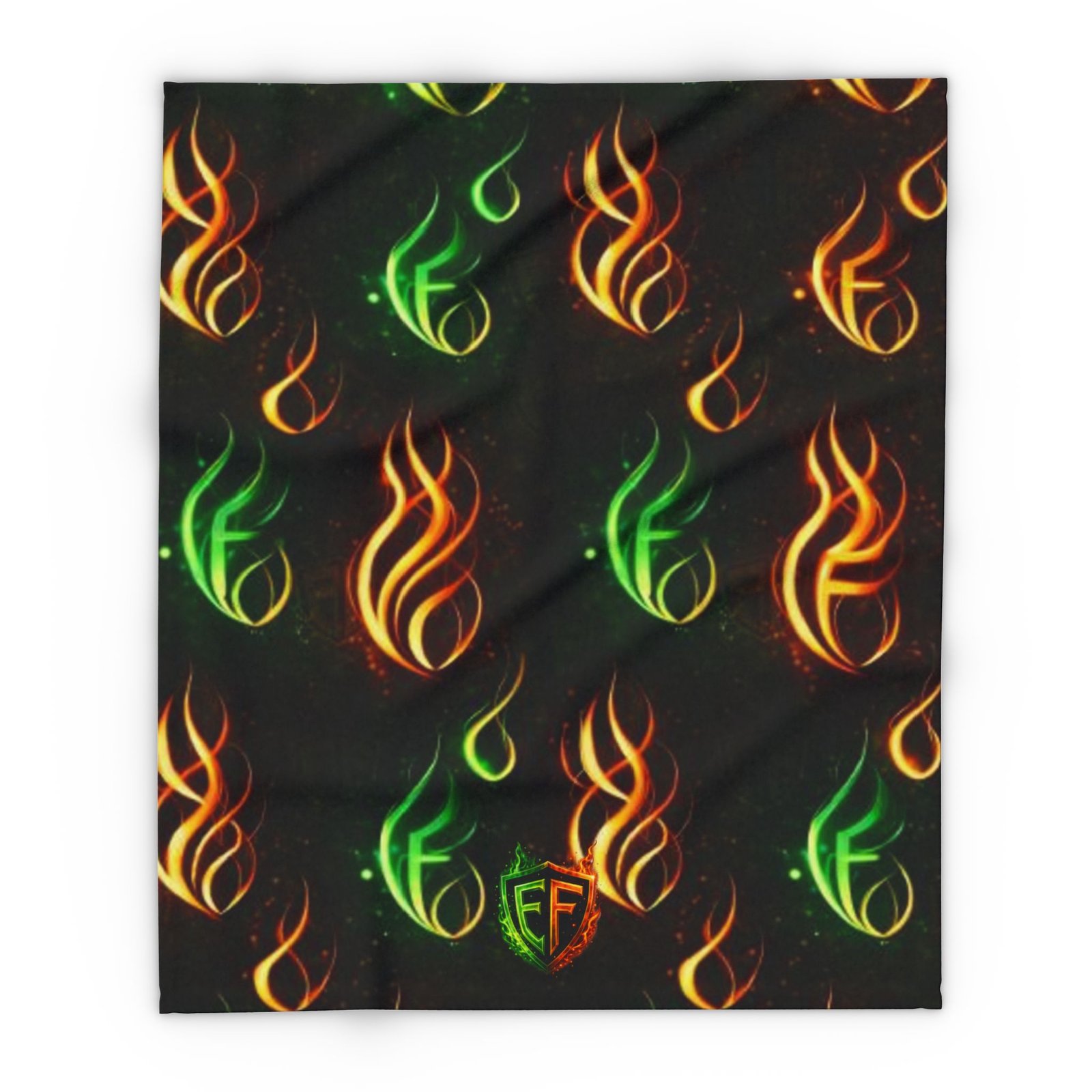echoflame arctic fleece blanket — neon flame pattern throw blanket for cozy home & gift echoflame arctic fleece blanket — neon flame pattern throw blanket for cozy home & gift