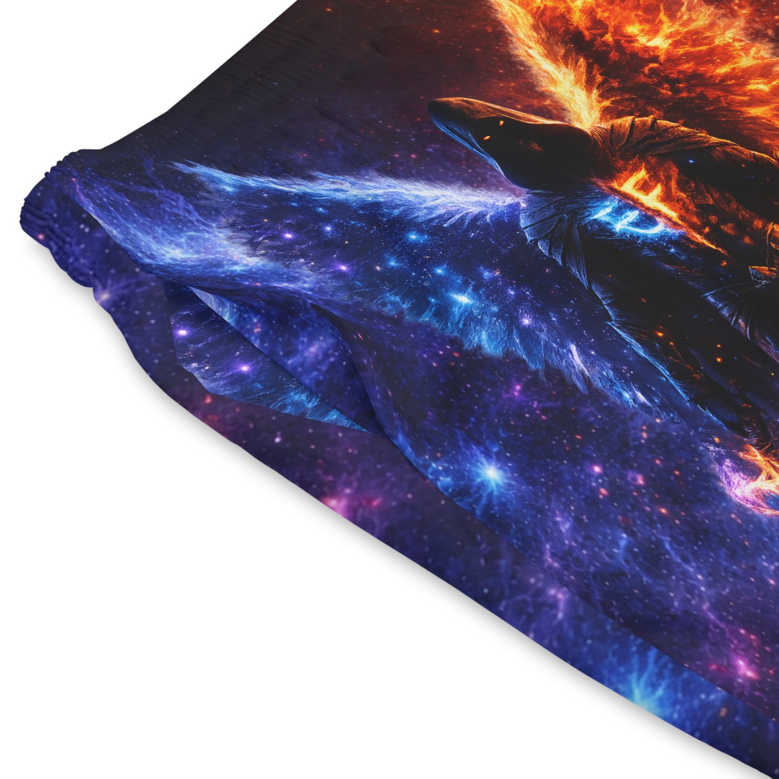 echoflame cosmic angel beach shorts — galactic phoenix wings swim trunks echoflame cosmic angel beach shorts — galactic phoenix wings swim trunks