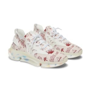 echoflame mesh sneakers — beach shell print women's athletic shoes