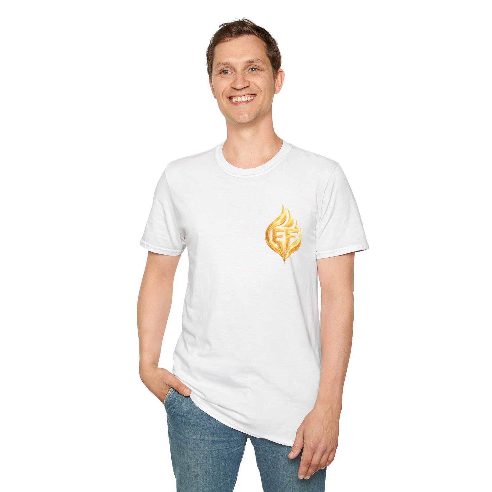 echoflame golden flame ef logo t shirt echoflame golden flame ef logo t shirt