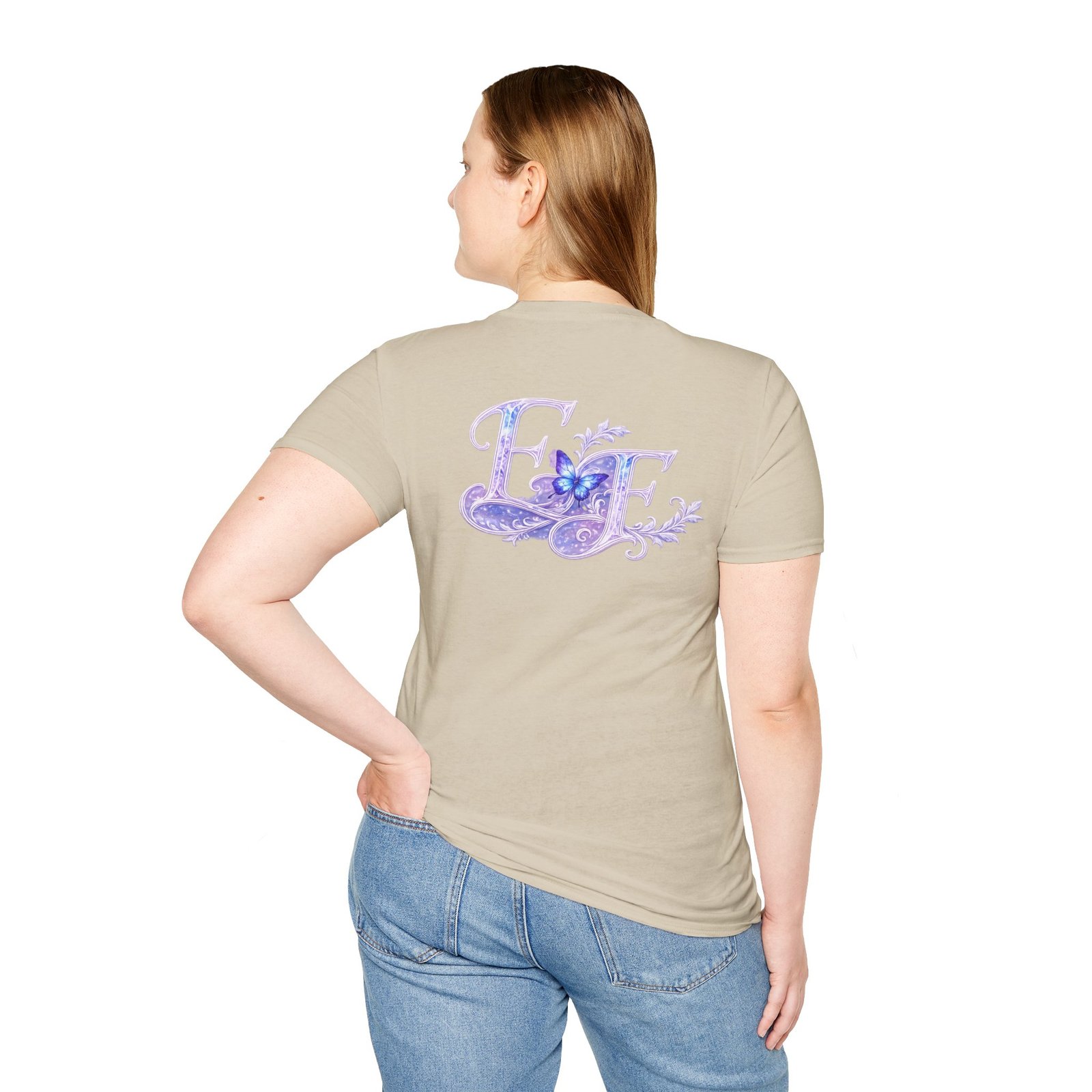 echoflame butterfly floral tee – lavender 'e&e' graphic t shirt echoflame butterfly floral tee – lavender 'e&e' graphic t shirt