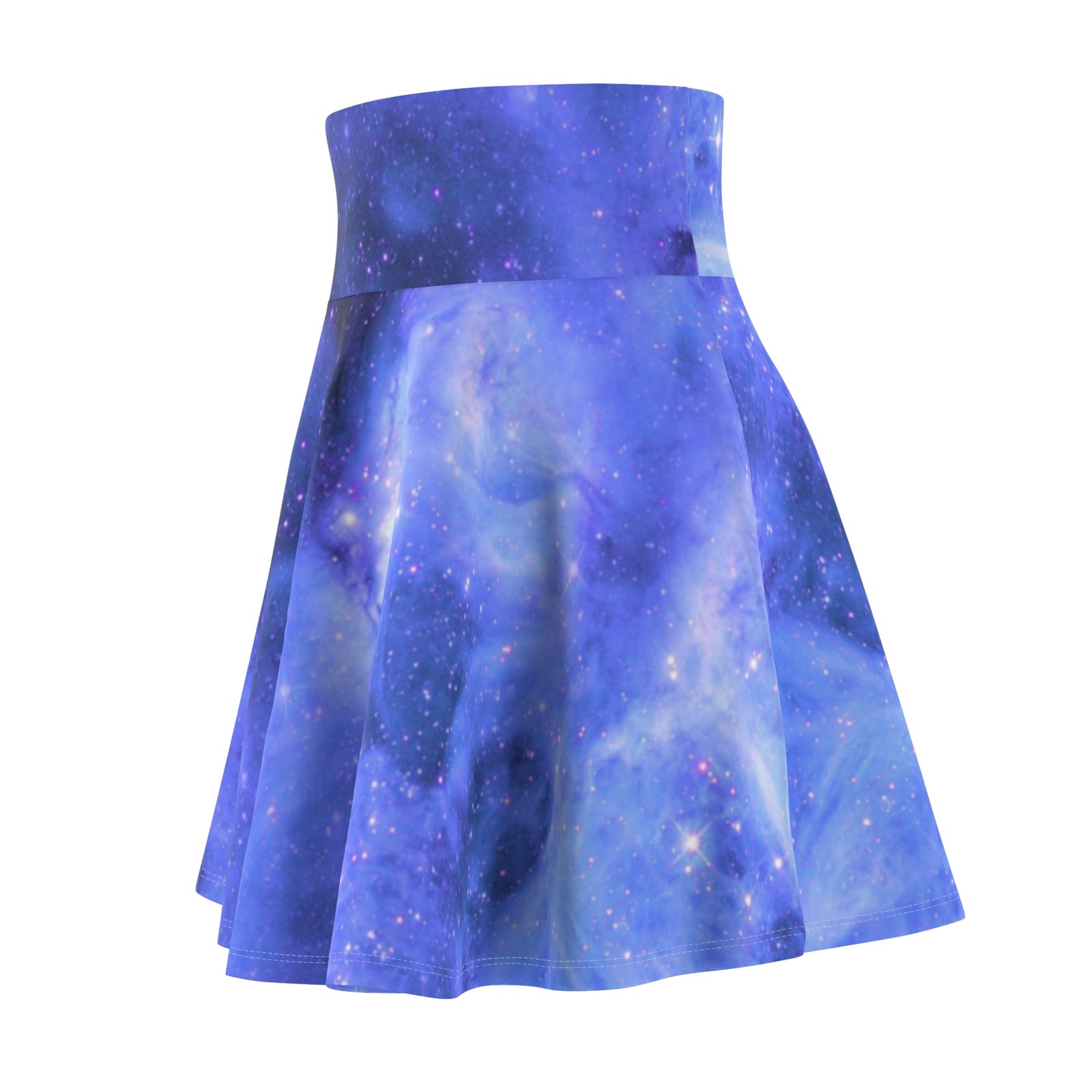 echoflame galaxy blue skater skirt — stellar night print echoflame galaxy blue skater skirt — stellar night print